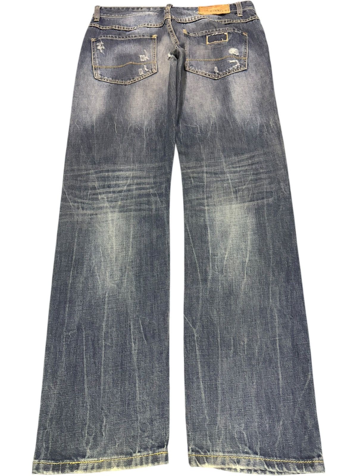 Dsquared2 Vintage Japanese Brand Faded Wash Patch Distress Jeans Size US 33 - 2 Thumbnail
