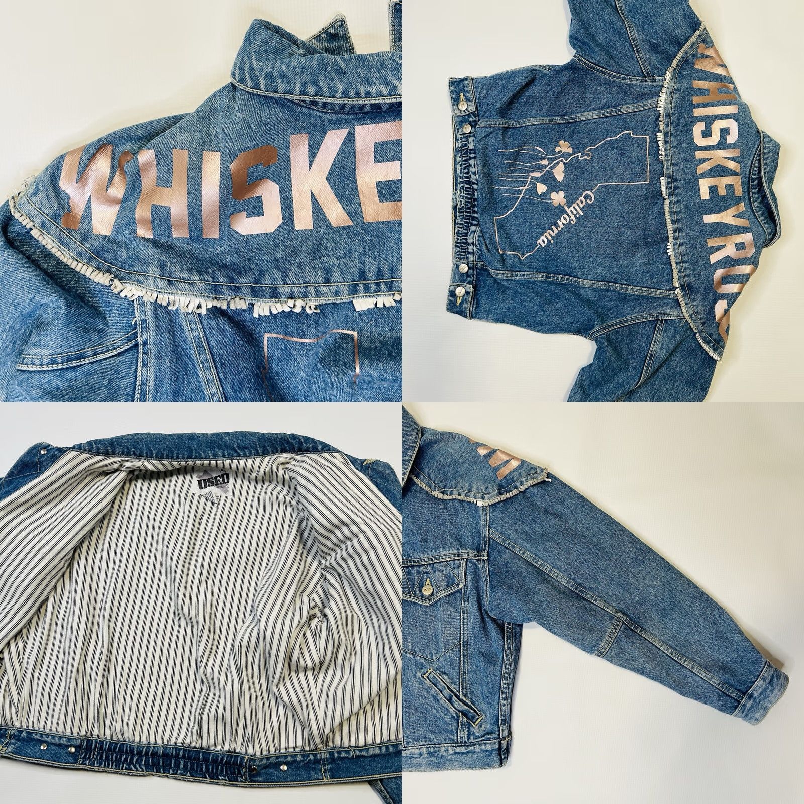 Denime VINTAGE Get Used by Elie Denim Jean Jacket Small Mens/Womens Blue Cotton 1980s Street Wear Jacket Size 28" / US 6 / IT 42 - 8 Thumbnail