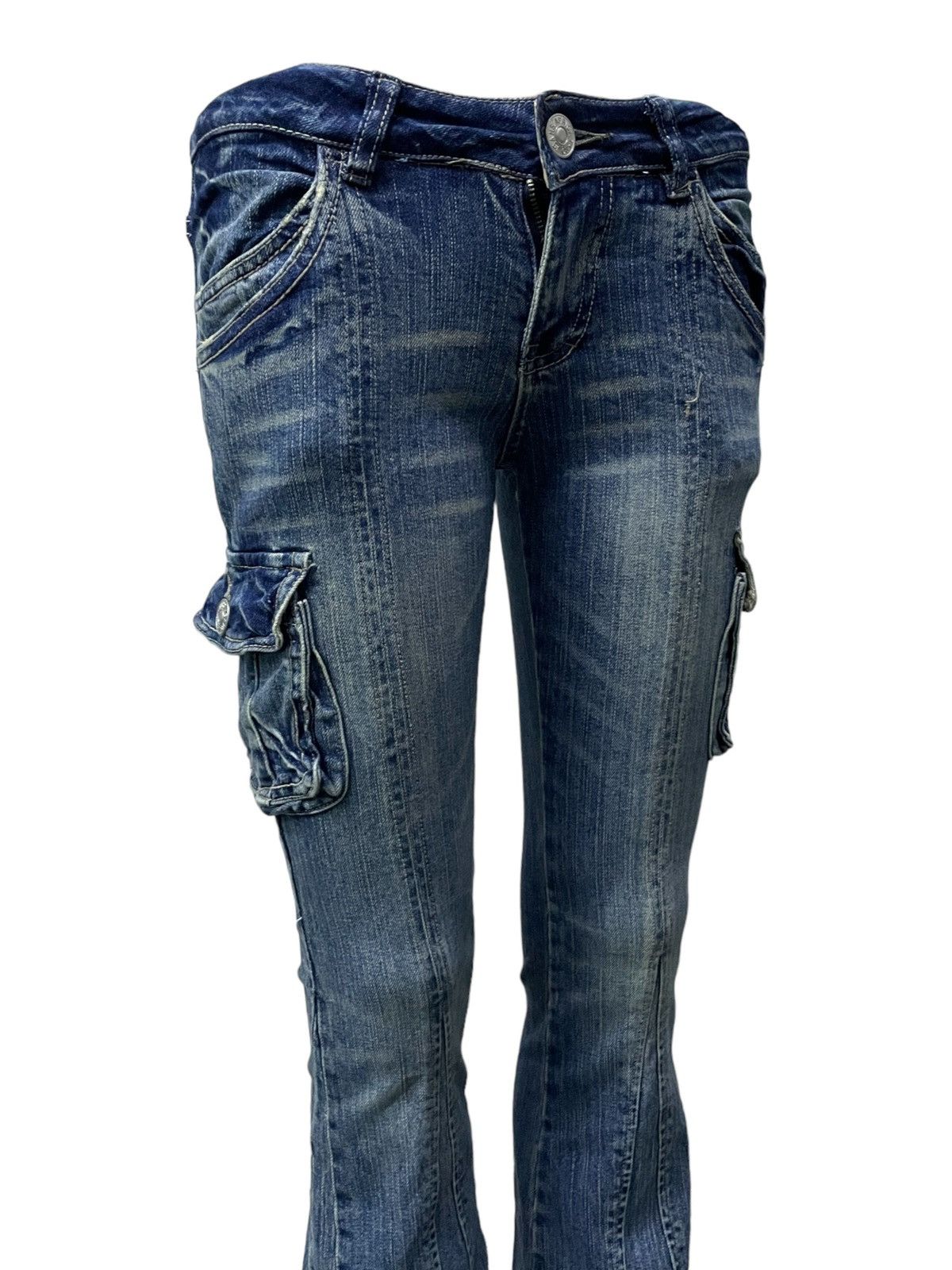 Hysteric Glamour AFT Japan Asymmetrical Cargo Flared Jeans Size 27" / US 4 / IT 40 - 5 Thumbnail