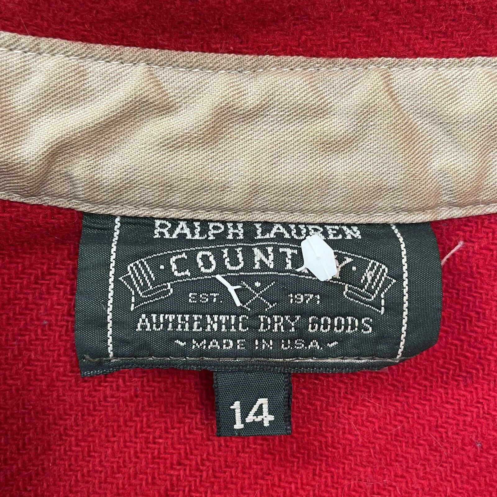 Ralph Lauren Ralph Lauren Country Red Wool Button Front Shirt Jacket 14 Size XL / US 12-14 / IT 48-50 - 8 Thumbnail