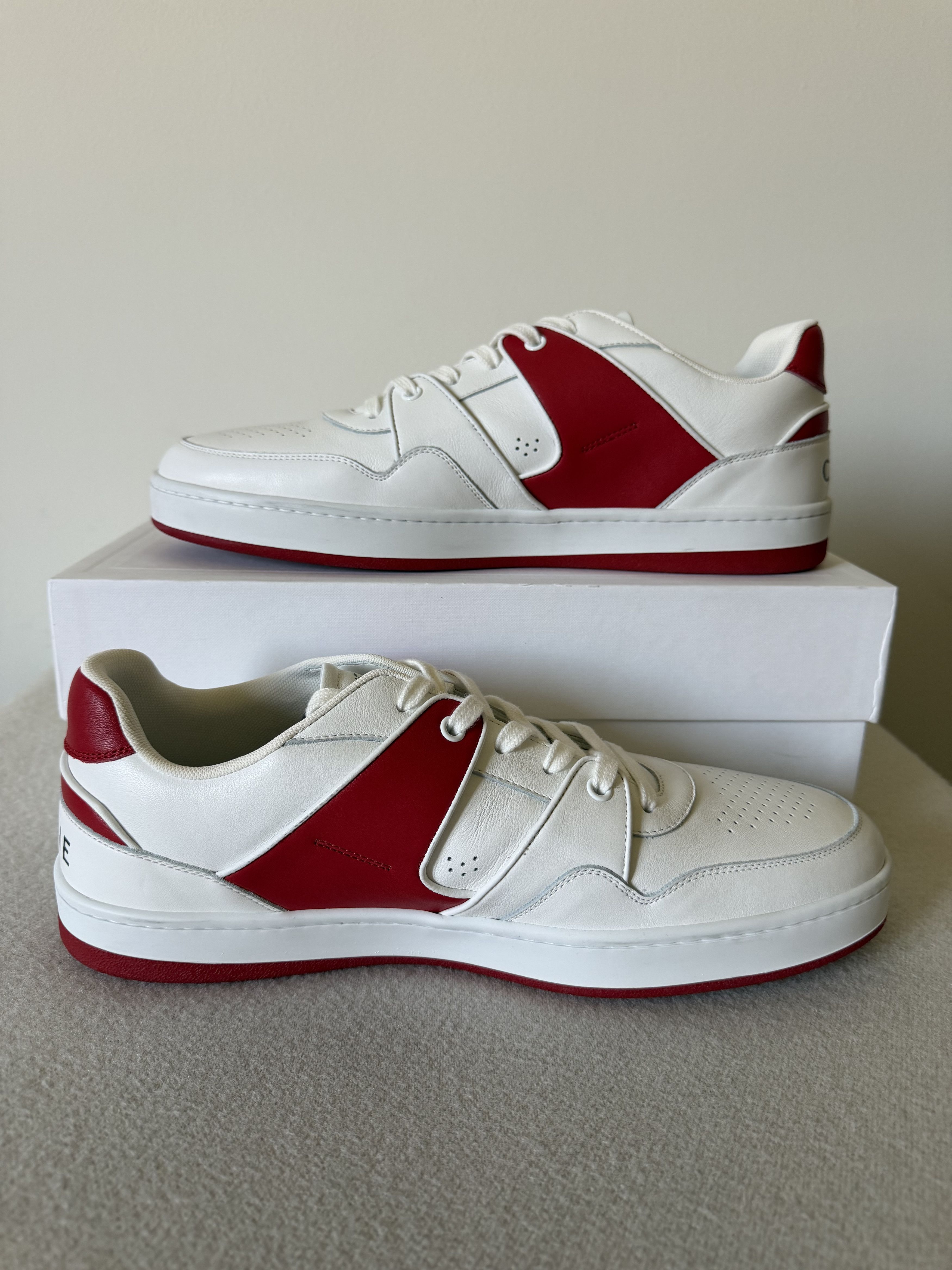 Celine Celine CT-04 Lace Up Sneakers in White Red Size US 13 / EU 46 - 3 Thumbnail