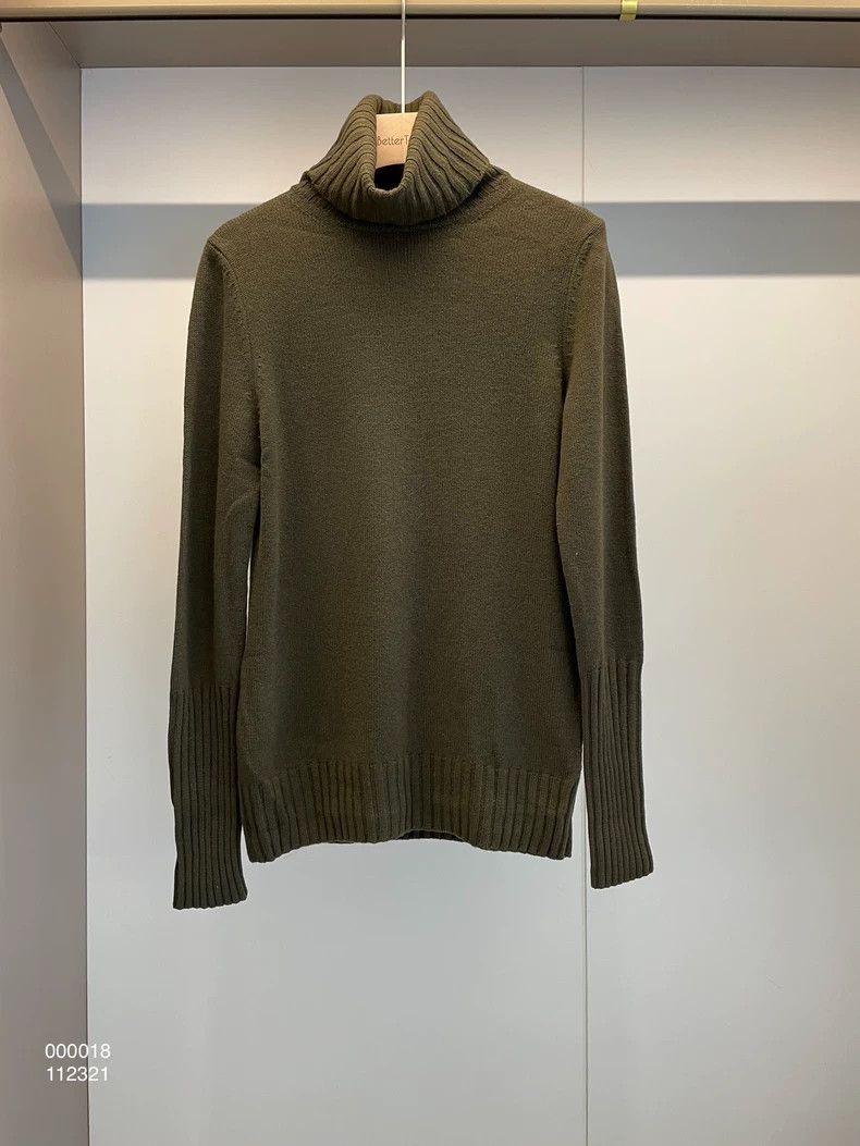 Loro Piana LORO PIANA Military green high collar cashmere sweater Size M / US 6-8 / IT 42-44 - 1 Thumbnail
