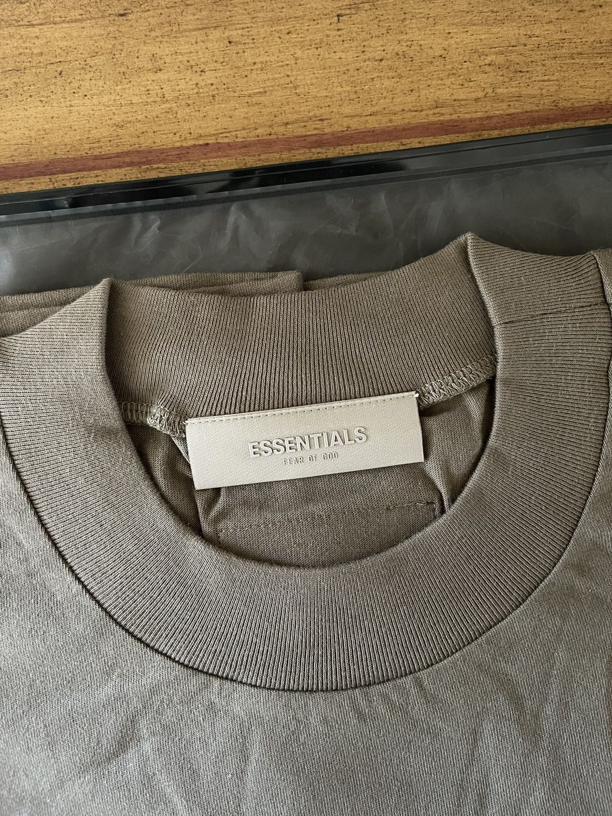 FOG × Fear of God × Pacsun Fear of God Essential Short Sleeve T-Shirt 'Wood' Size (L) Size US L / EU 52-54 / 3 - 3 Thumbnail