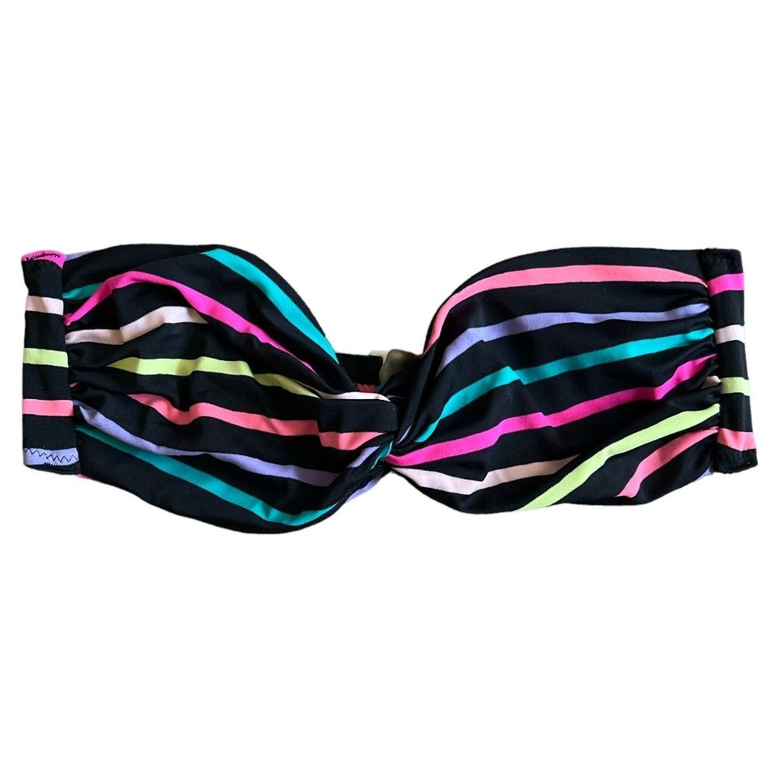 Victoria's Secret VICTORIA'S SECRET Swim Stripe Print Bandeu Top, XS Size ONE SIZE - 1 Thumbnail