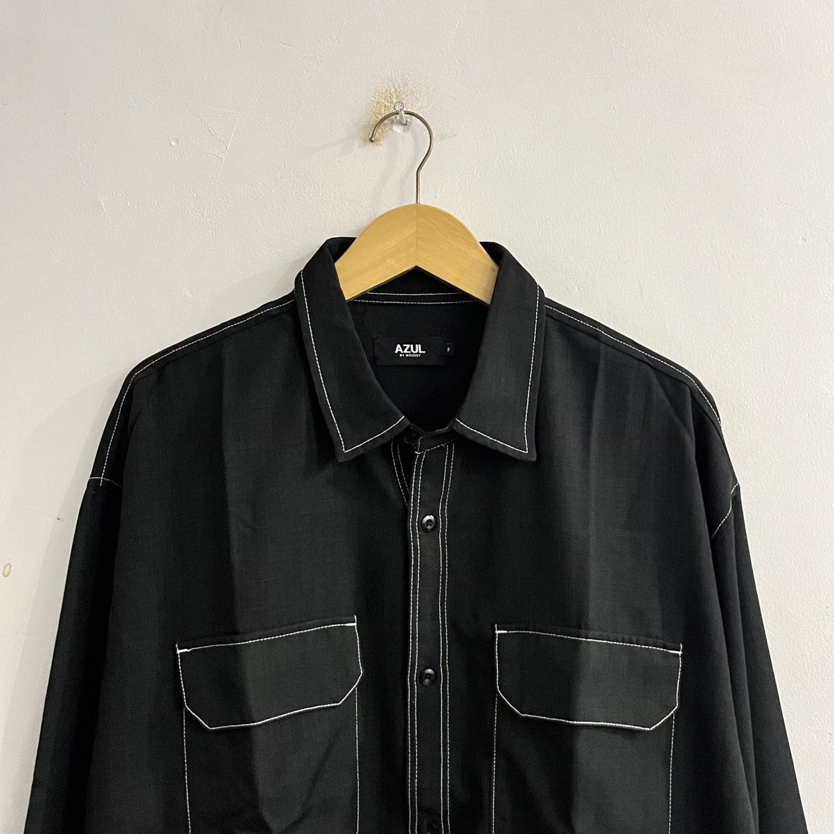 Japanese Brand Azul Contrast Stitch Outer Shirt Size US L / EU 52-54 / 3 - 2 Thumbnail