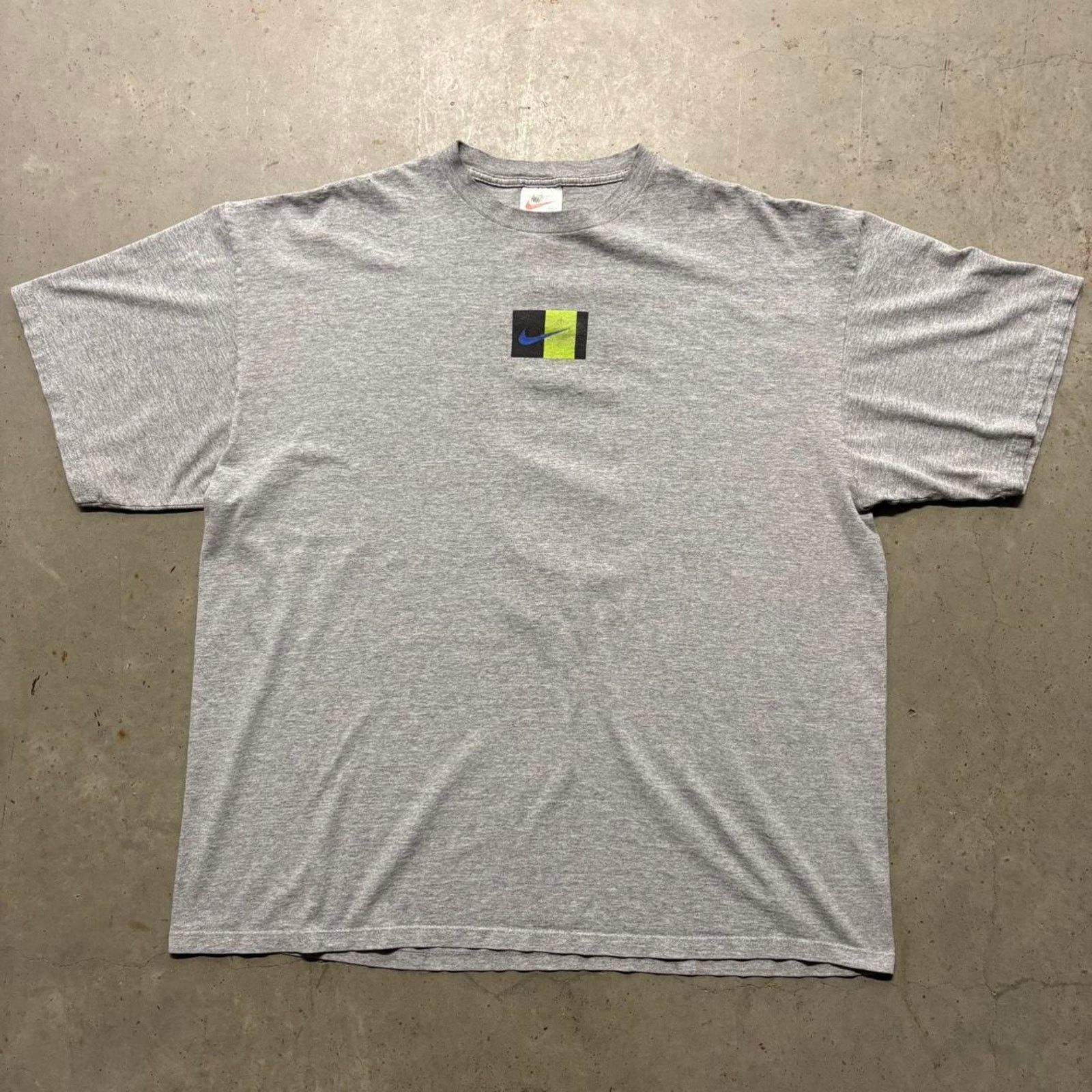 Japanese Brand × Nike × Vintage Crazy Vintage 90s Nike Neon Swoosh Logo Graphic T Shirt Size US XXL / EU 58 / 5 - 1 Thumbnail