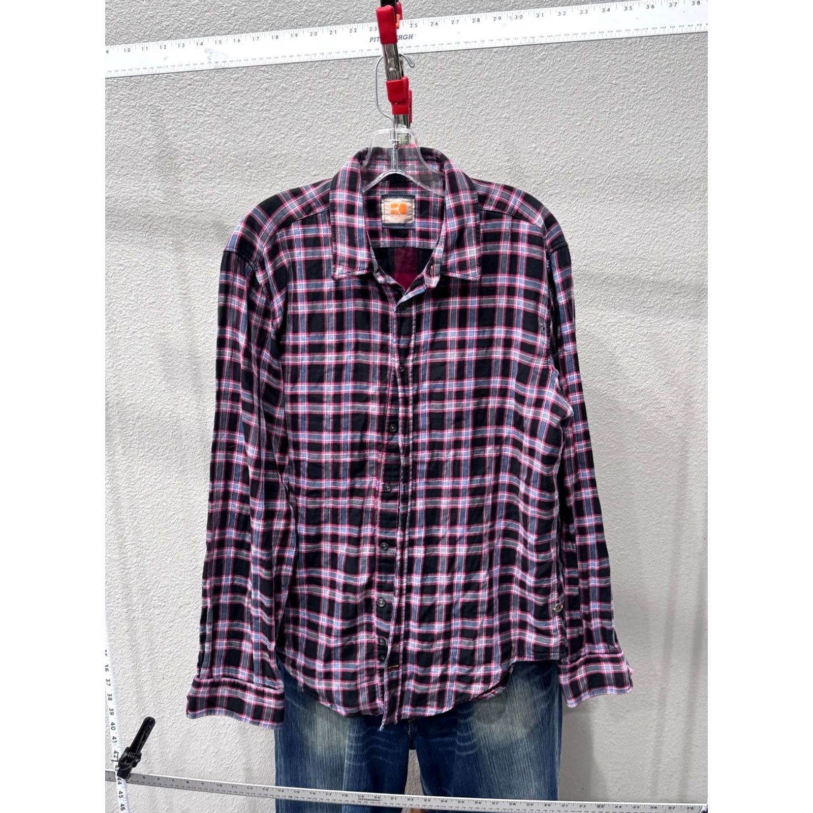 Hugo Boss Hugo Boss XL LONG SLEEVE SHIRT Men Multicolor Double Layer 17 x 35/36 Regular Adult XL Size US XL / EU 56 / 4 - 2 Thumbnail