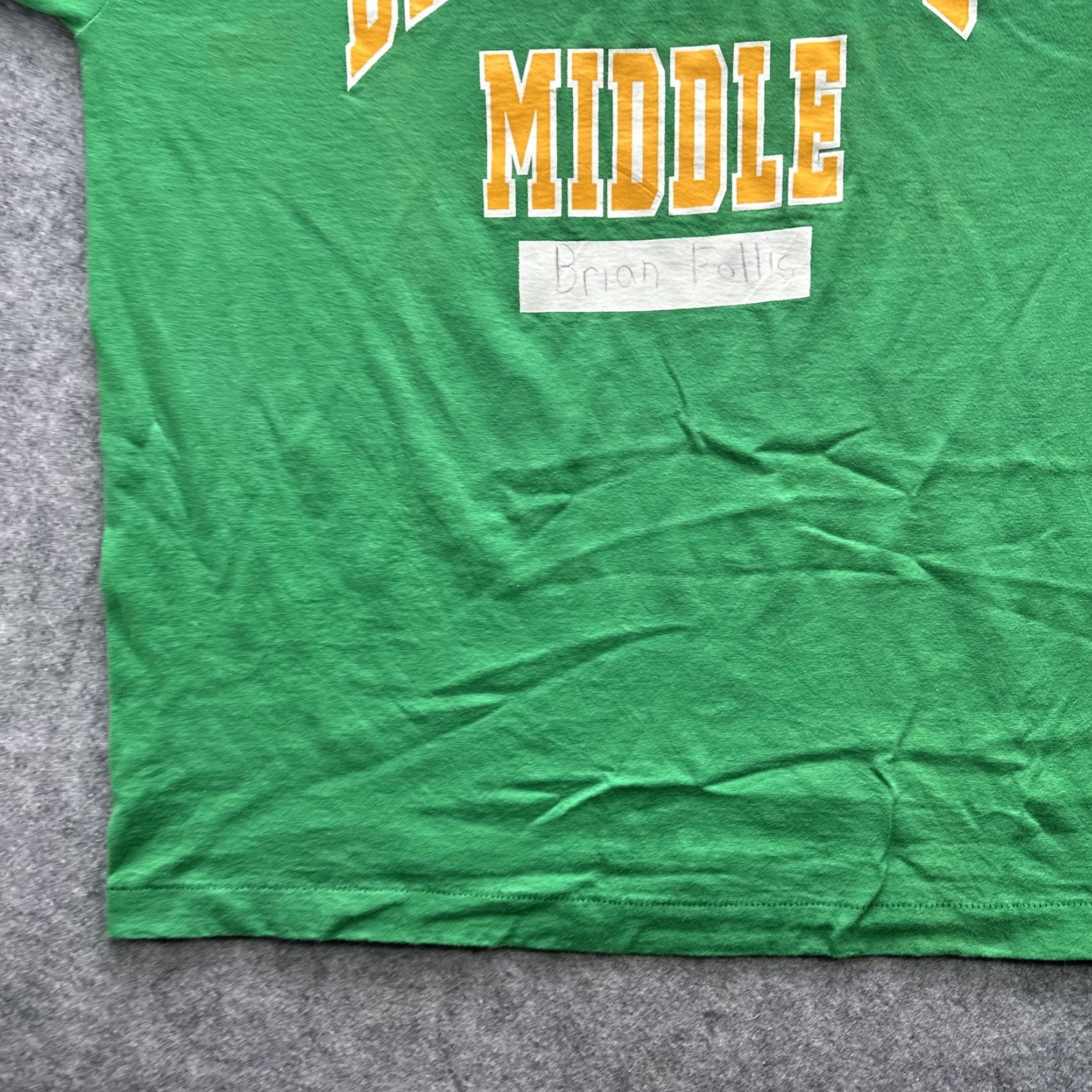 Fruit Of The Loom VINTAGE Brentwood Middle Shirt Mens Large Green Fruit Of The Loom 50/50 90s Size US L / EU 52-54 / 3 - 5 Thumbnail