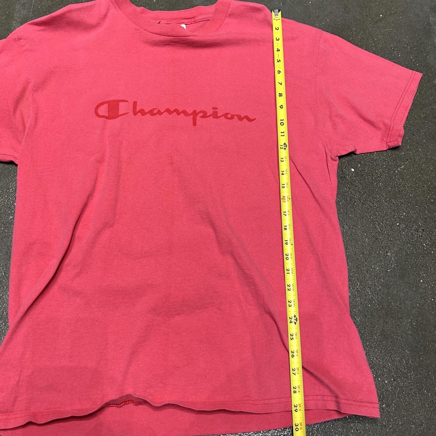Hanes Hanes Champion Shirt Mens XL Red Script Logo Graphic Tee Crewneck T-Shirt Size US XL / EU 56 / 4 - 4 Thumbnail