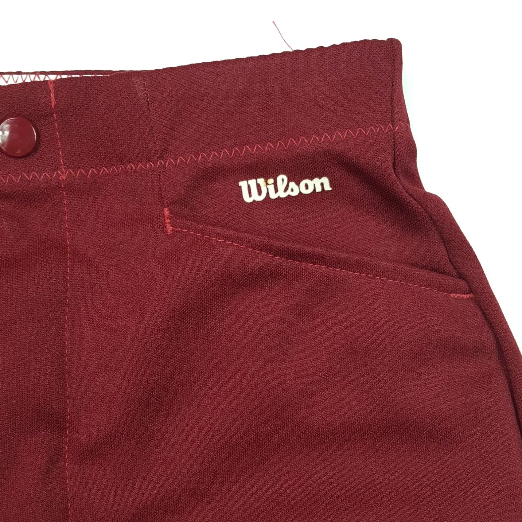 Wilson VINTAGE Wilson Sportswear WOMEN Track Shorts M Maroon 80s Retro 24" Waist Athletic Polyester Red 80s 1985 VTG Tags Included Size 42" / US 20 - 2 Thumbnail