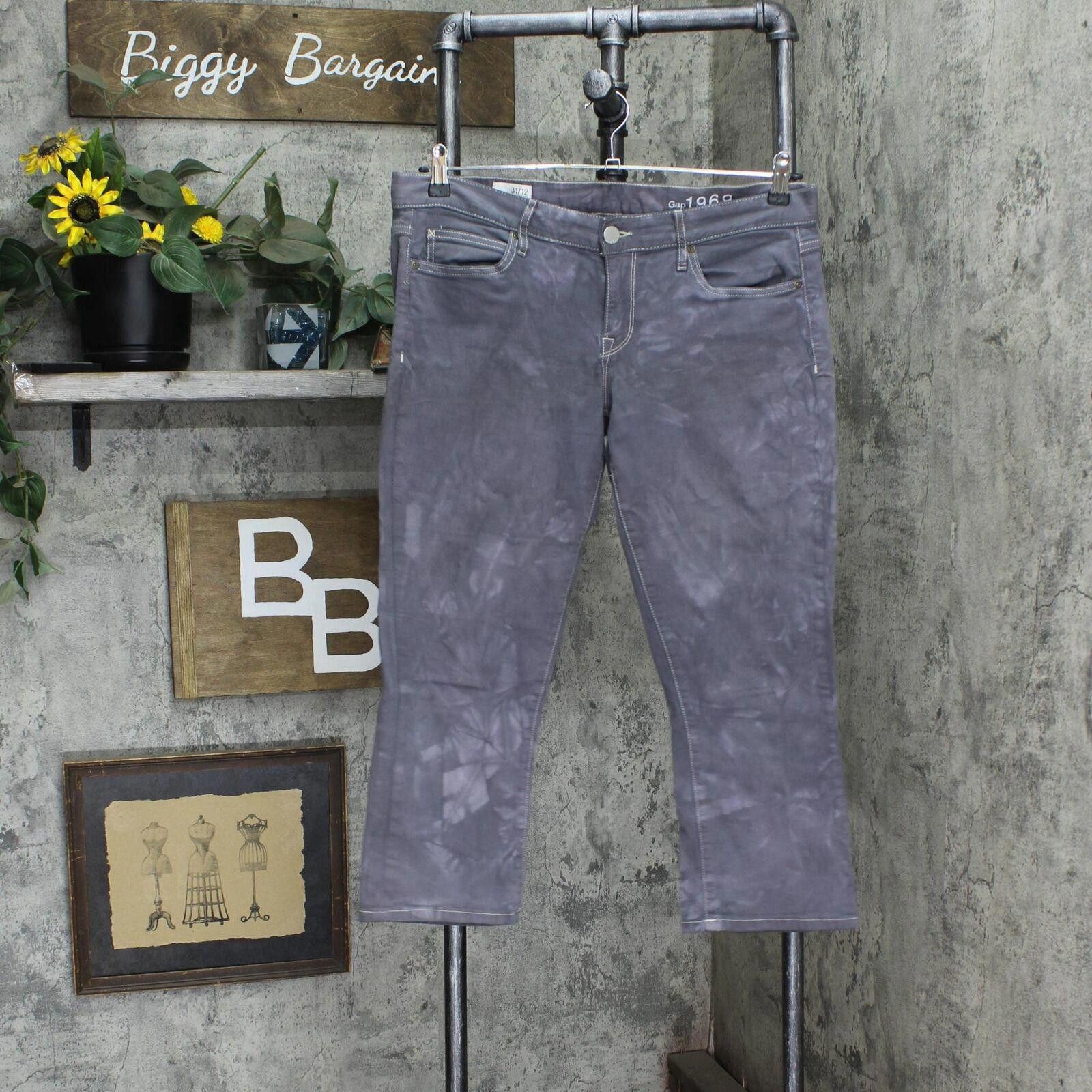 Gap Gap Stretch Lightweight Denim Jeans Gray Tie-Dye 31/12 Size 31" - 1 Thumbnail