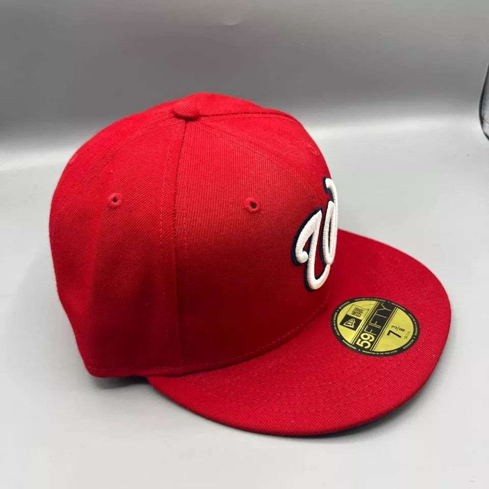 New Era Washington Hat Men 59Fifty New Era MLB Fitted Cap New Size ONE SIZE - 3 Thumbnail