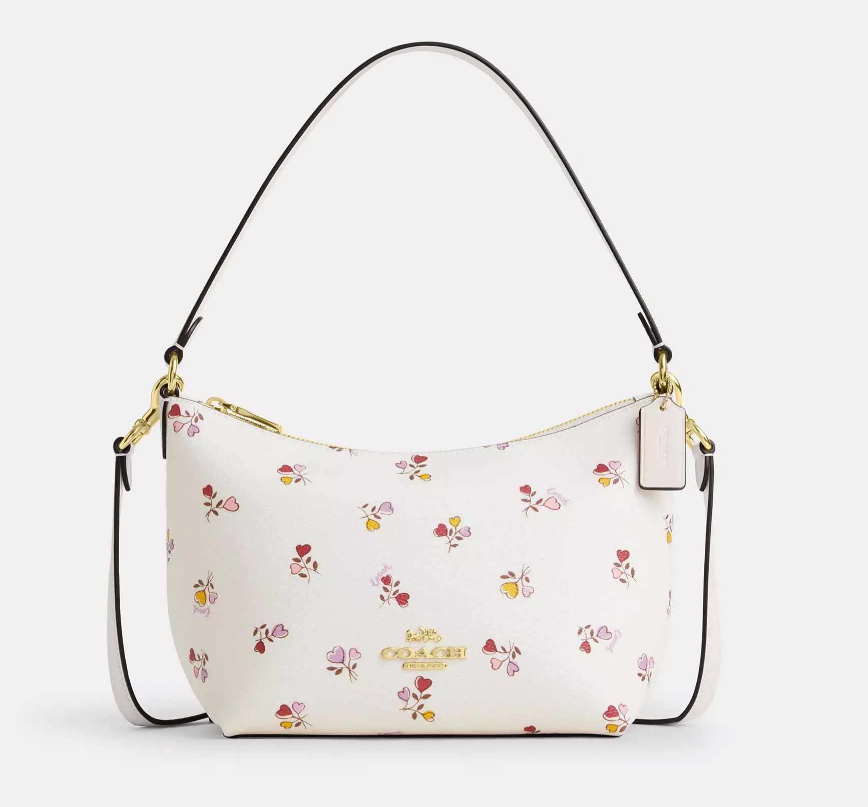 Coach NWT Coach Zip Top Shoulder Bag With Heart Print CW392 Size ONE SIZE - 10 Thumbnail