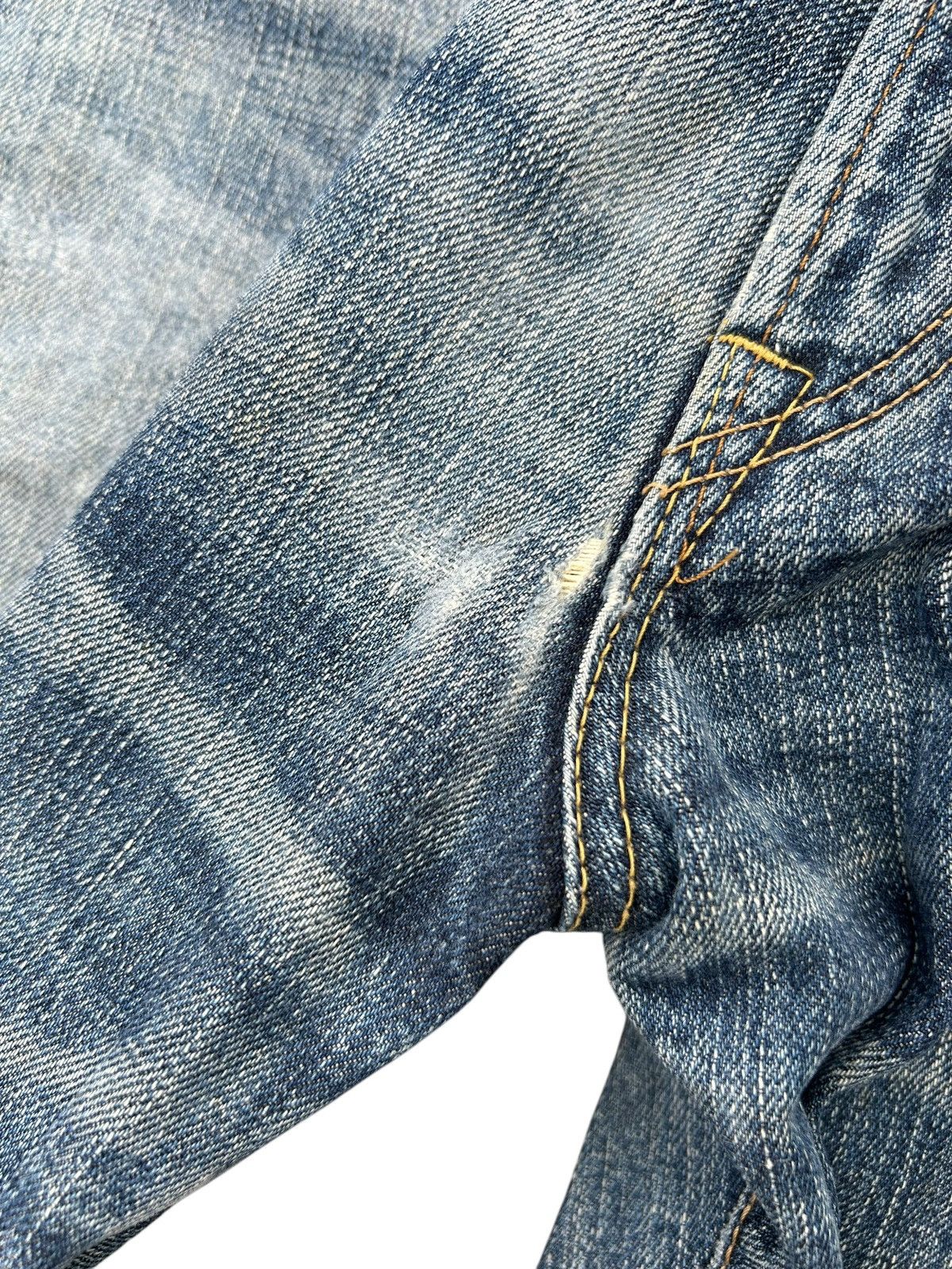 Kapital Edwin Selvedge Distressed Buckle Back Denim Made Japan Size US 32 / EU 48 - 12 Thumbnail
