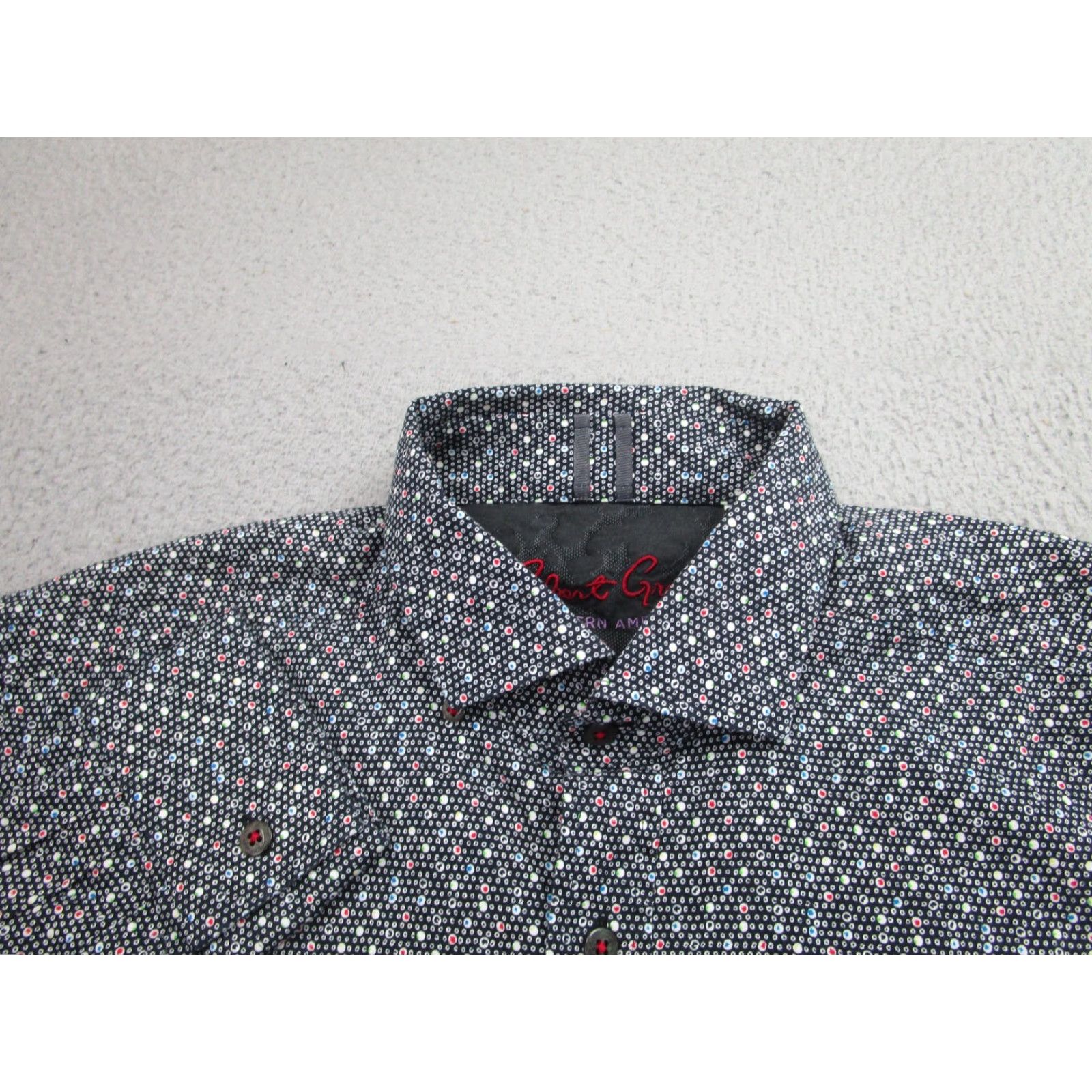 Robert Graham Robert Graham Shirt Mens Large Black Tailored Fit Long Sleeve Button-Up Geometric Cotton-Spandex Mens Size US L / EU 52-54 / 3 - 3 Thumbnail