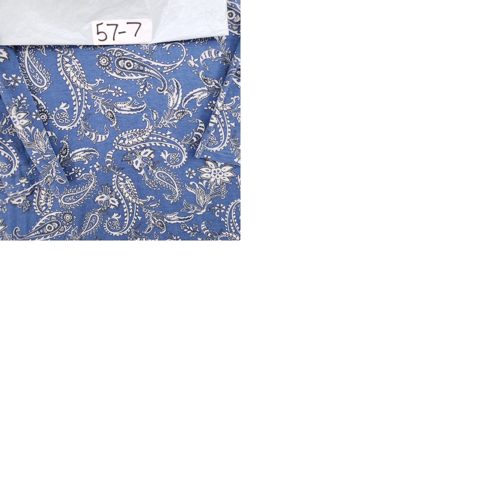 J. Jill J Jill Dress Women S Blue Paisley Mini Tunic Button Up Casual Boho A-Line Sleeve 3/4 Length Round Neck Knit Rayon Tencel Lyocell Short Vintage No Size S / US 4 / IT 40 - 9 Thumbnail