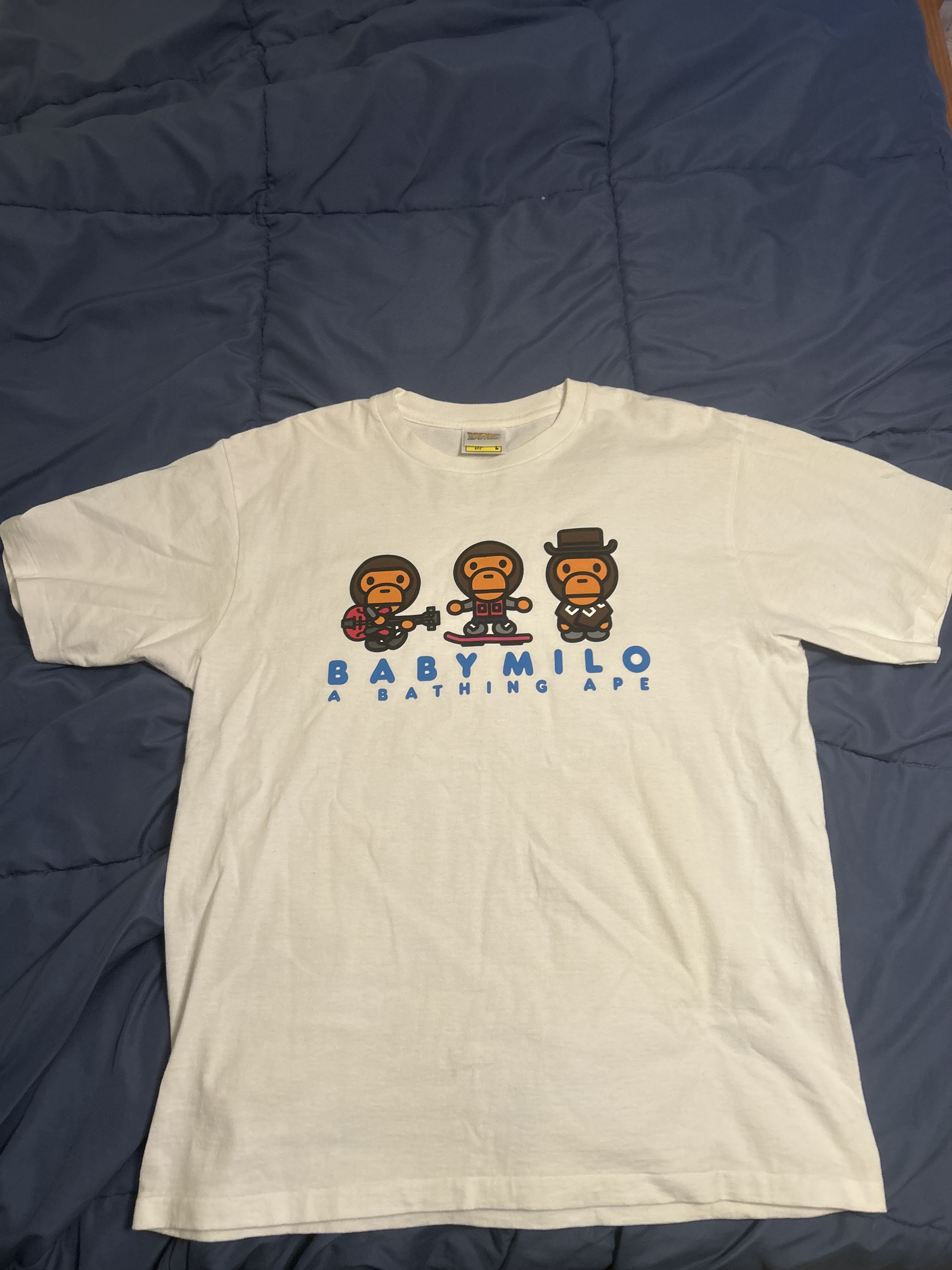 Bape Bape baby Milo back to the future tee L Size US L / EU 52-54 / 3 - 2 Thumbnail