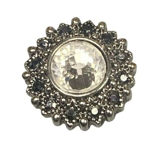 Other Ginger Snaps Silver & Rhinestone Snap Charm Button Size ONE SIZE - 1 Thumbnail