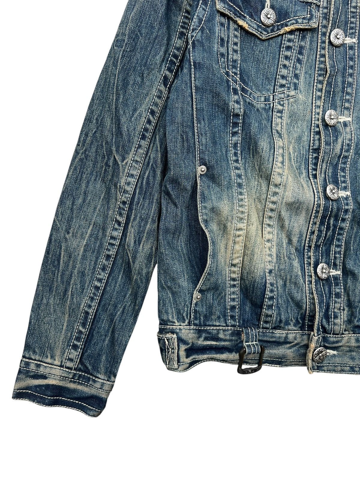 If Six Was Nine XFrm Japan Distressed Mudwash Denim Jacket Size S / US 4 / IT 40 - 3 Thumbnail