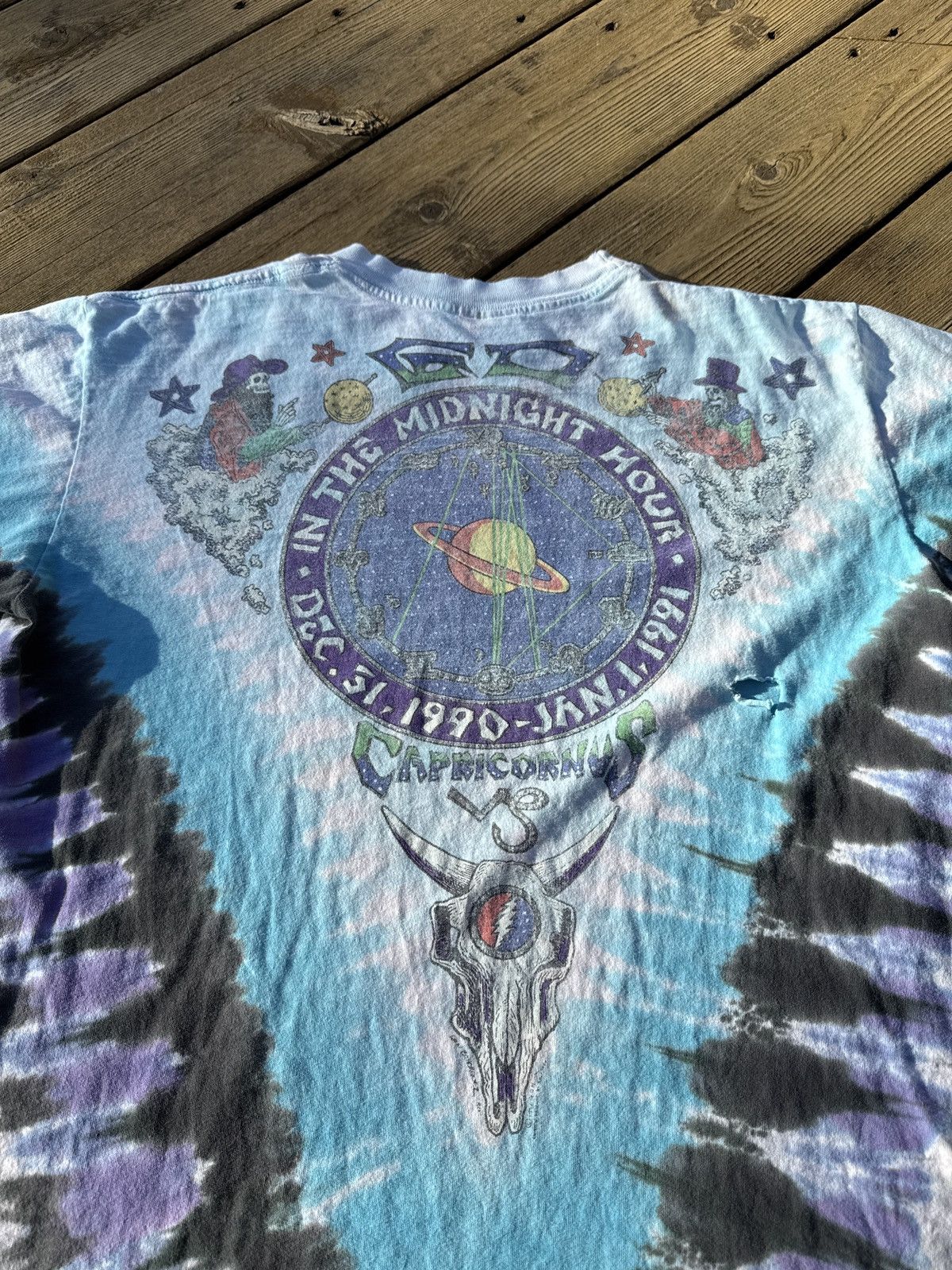 Liquid Blue 1991 Grateful Dead Liquid Blue Tee NYE Tie Dye Concert Tour Size US L / EU 52-54 / 3 - 16 Thumbnail