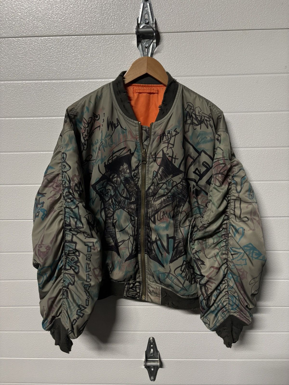 Mowalola Mowalola Graffiti Bomber Jacket | Grailed