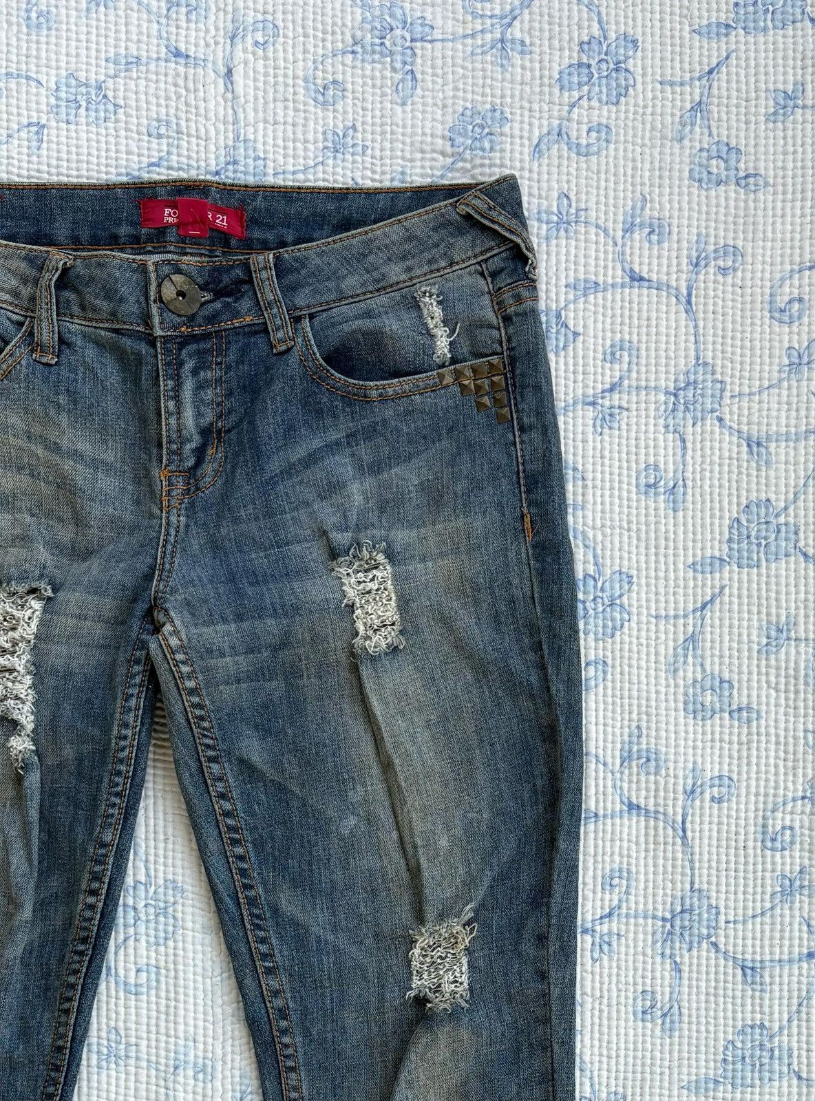 Forever 21 × Japanese Brand Forever 21 Distressed Denim Pant Size US 32 / EU 48 - 6 Thumbnail