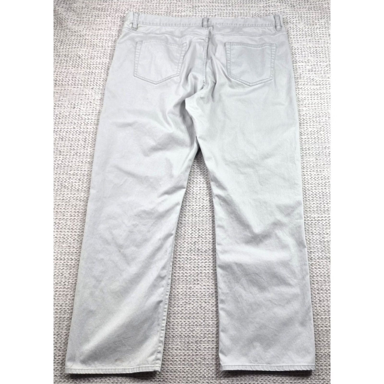 Tori Richard Tori Richard Pants Mens 40x30 Ivory Chino Stretch Straight Leg 5 Pocket Casual Chino Flat Front Size US 40 / EU 56 - 2 Thumbnail