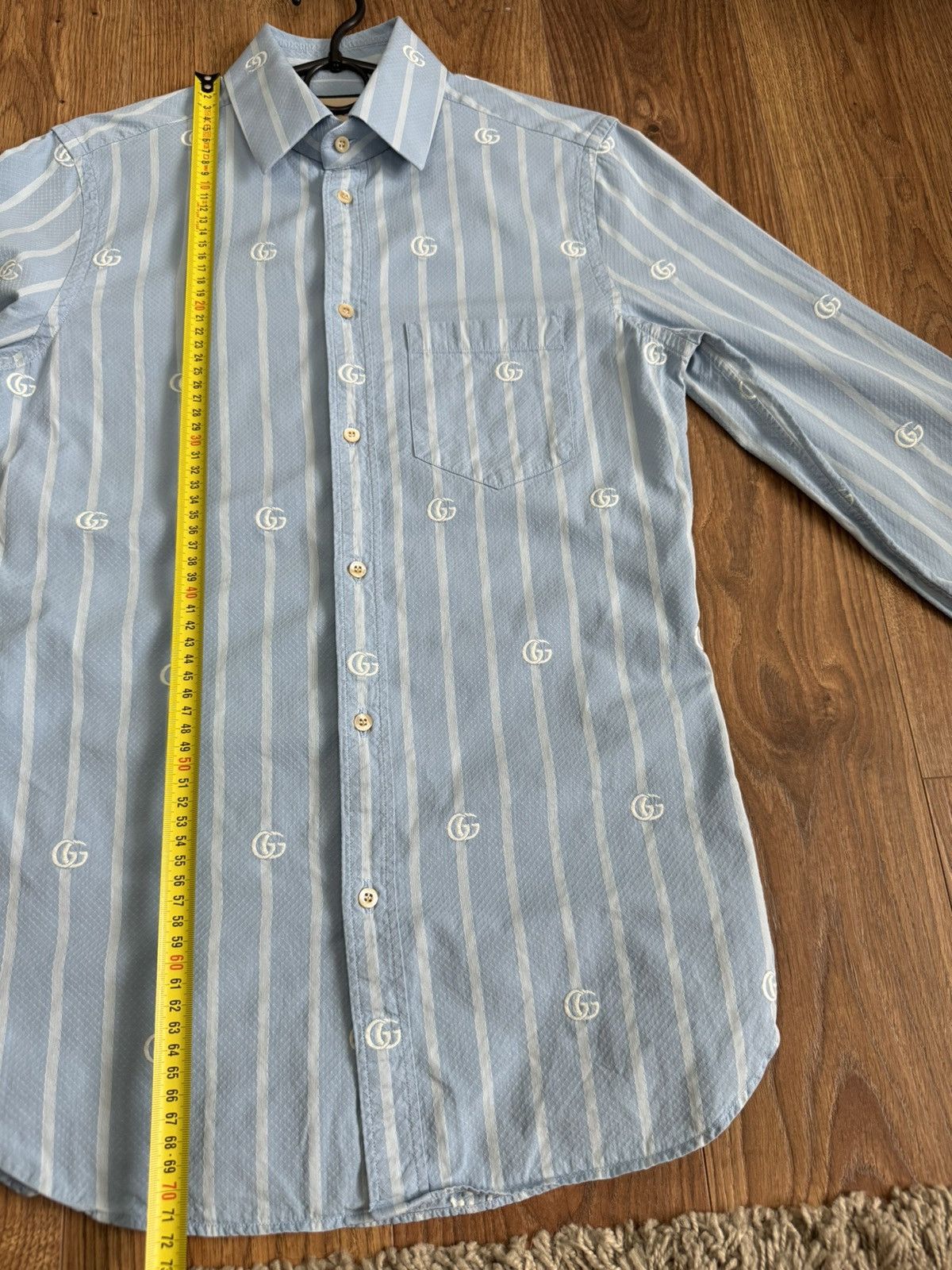 Gucci Classic blue shirt Gucci GG original luxury old money item Size US S / EU 44-46 / 1 - 7 Thumbnail