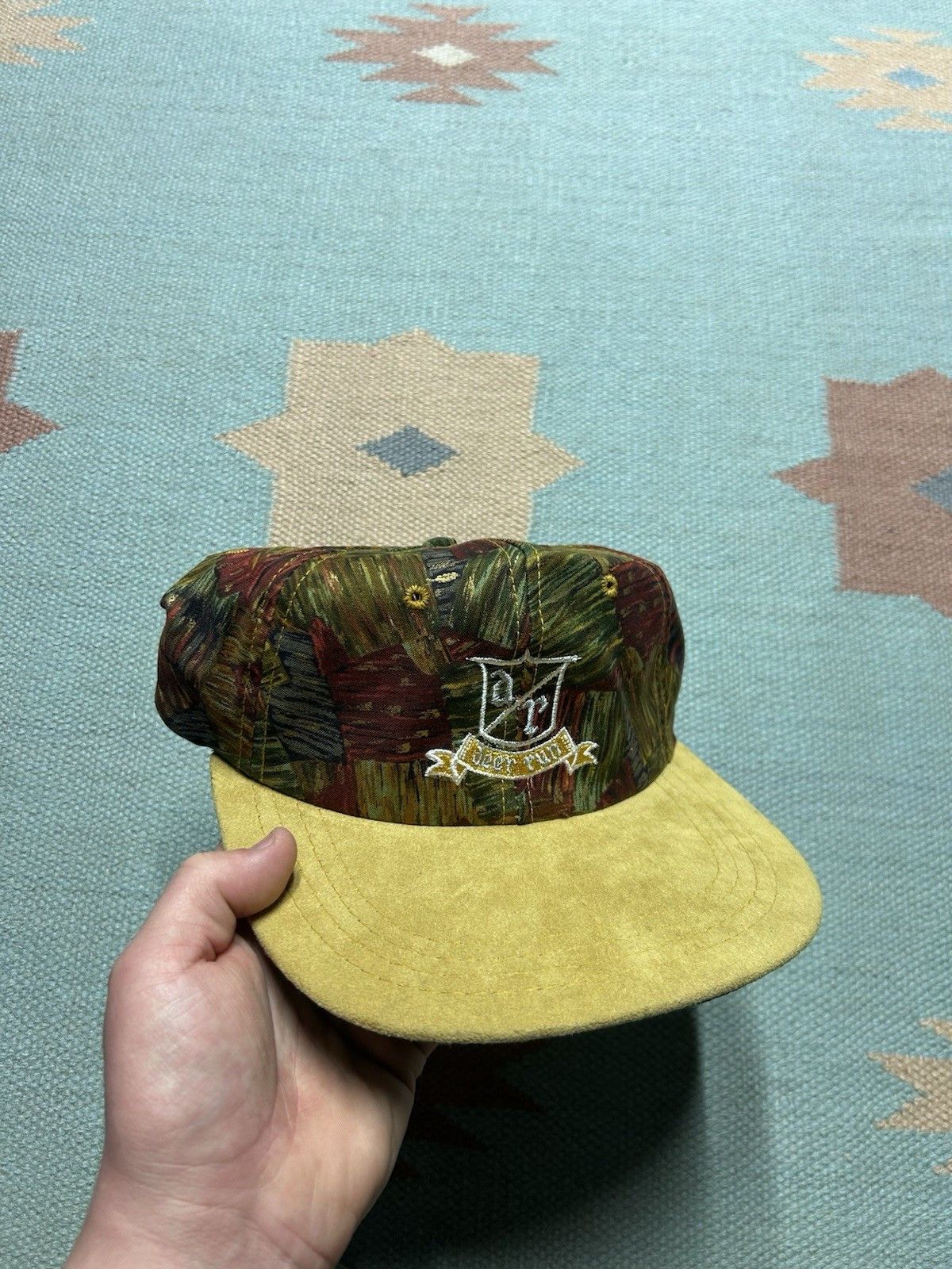 Vintage Vintage hat Deer Run golf course abstract art all over print Size ONE SIZE - 1 Thumbnail