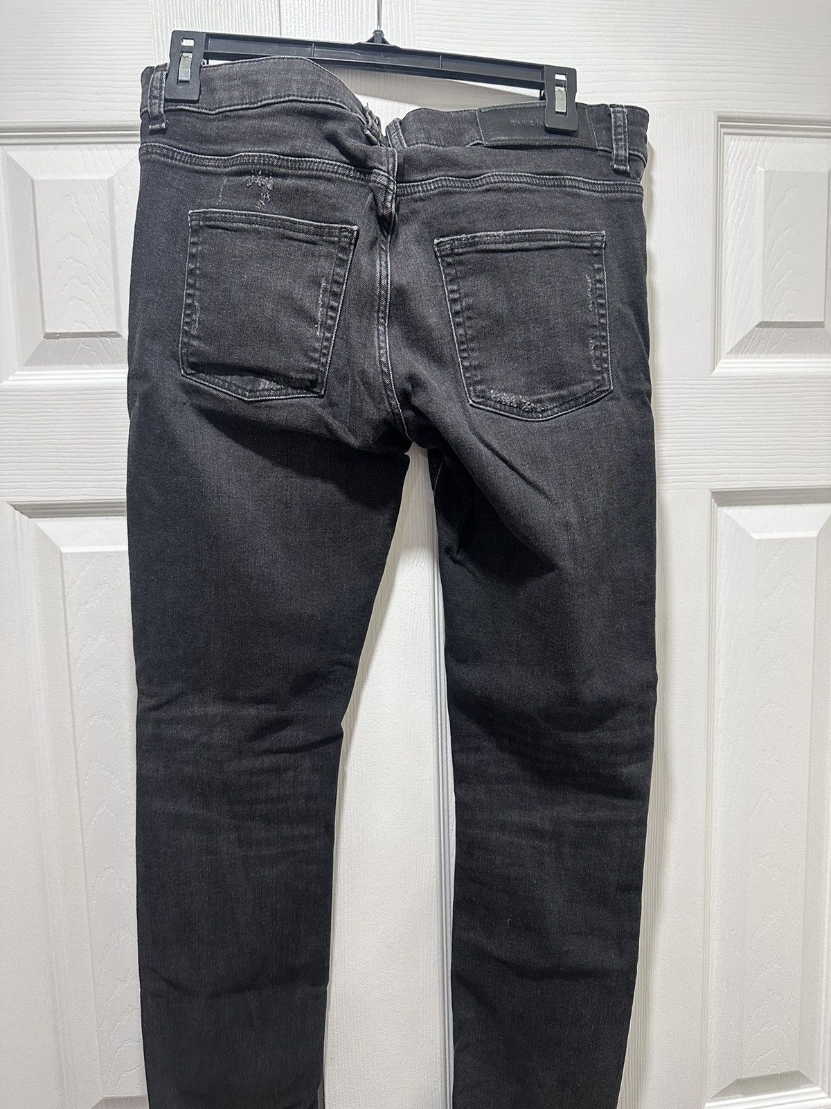 River Island River Island Skinny Stretch “SID” Distressed Jeans - Black Size US 30 / EU 46 - 4 Thumbnail