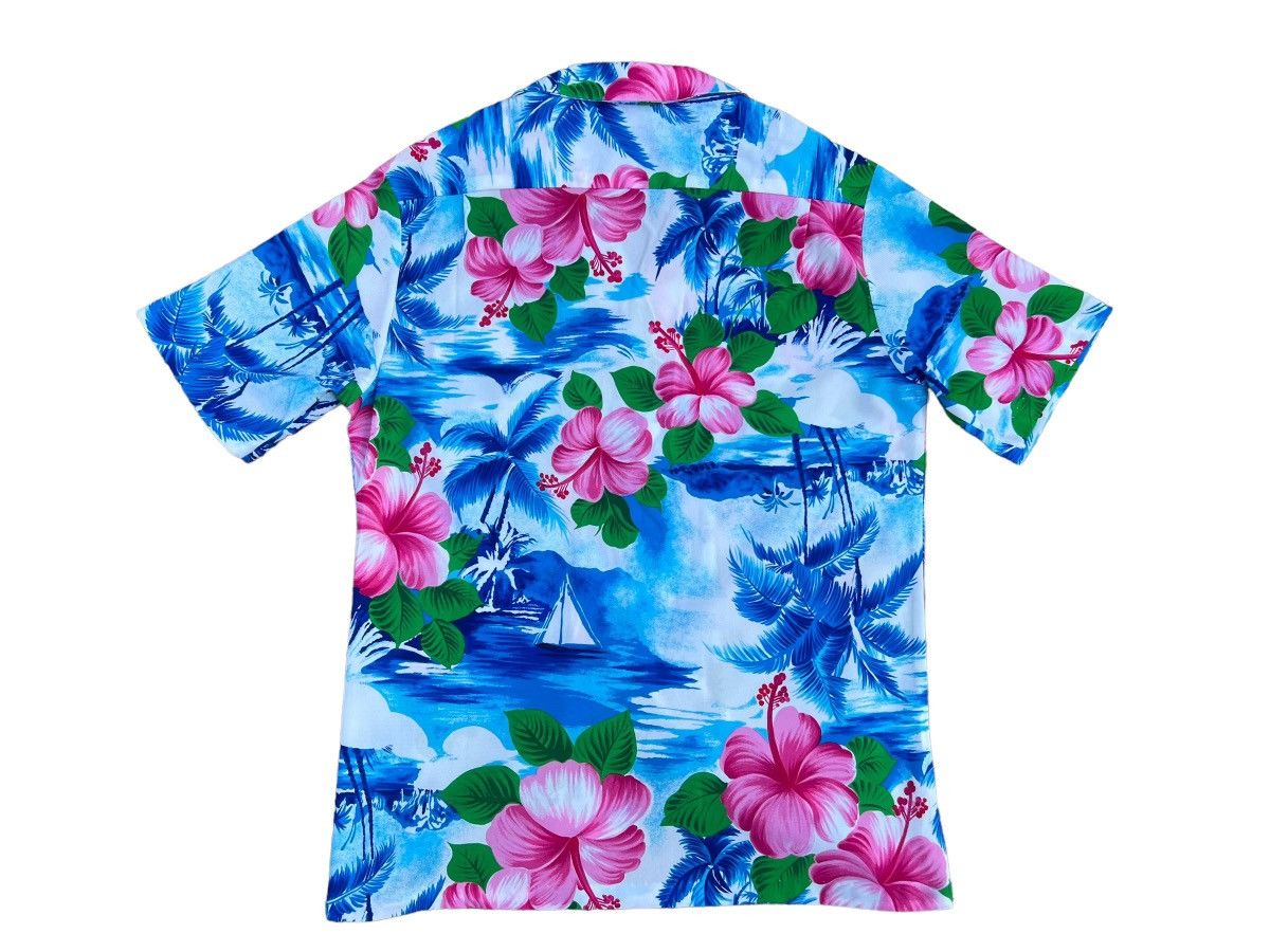 Vintage Vintage 60s 70s POMARE Hibiscus Palm Tree Hawaiian Shirt Size US M / EU 48-50 / 2 - 2 Thumbnail