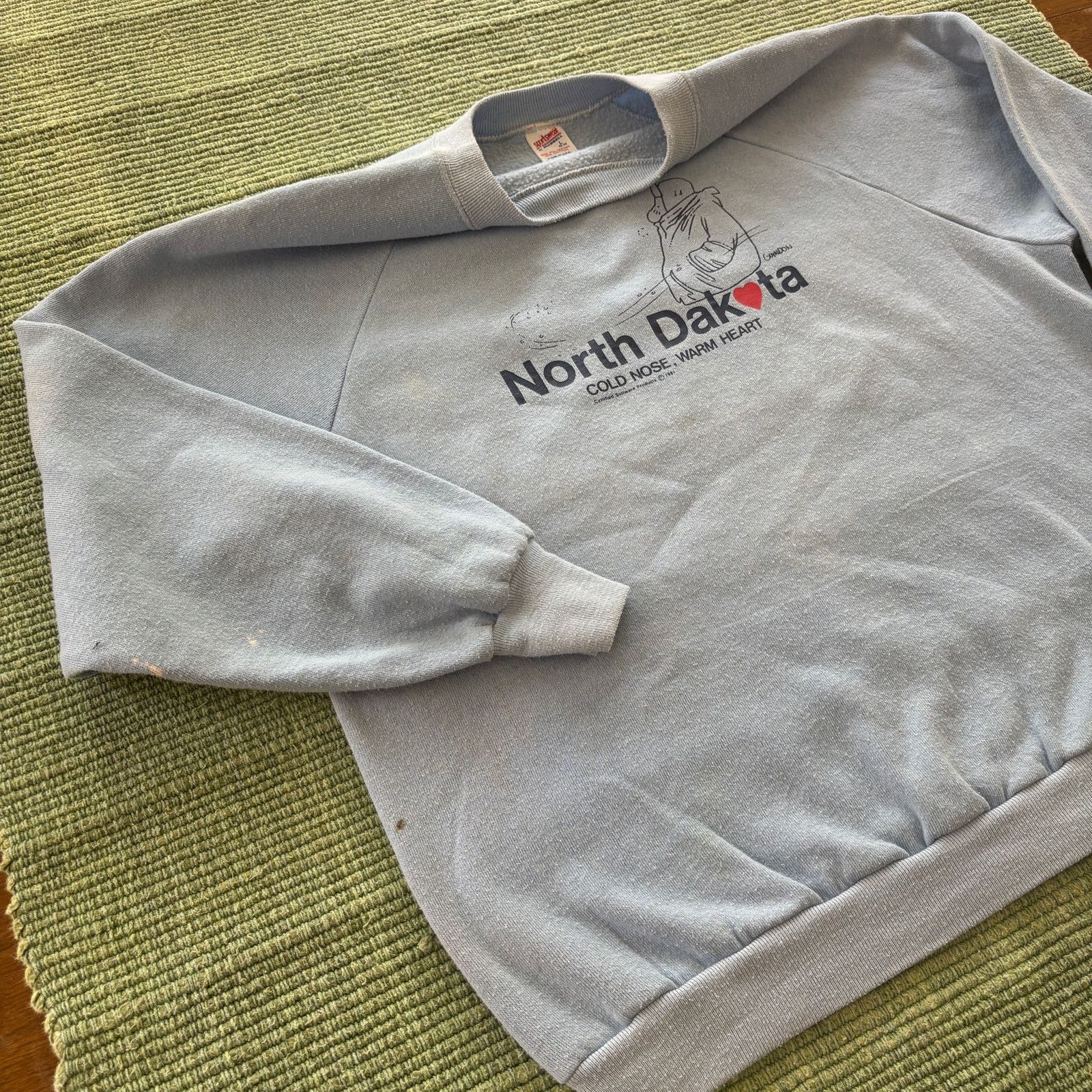Vintage Vintage 1980s North Dakota Comic Strip Sweatshirt Sz L Size US L / EU 52-54 / 3 - 6 Thumbnail