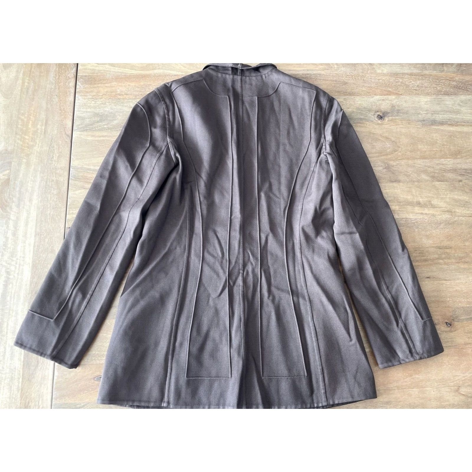 Vintage VINTAGE Chado Ralph Rucci 100% Wool Jacket Brown Solid Knit Coat Women S Mid-Length Long Sleeve Button Size S / US 4 / IT 40 - 2 Thumbnail