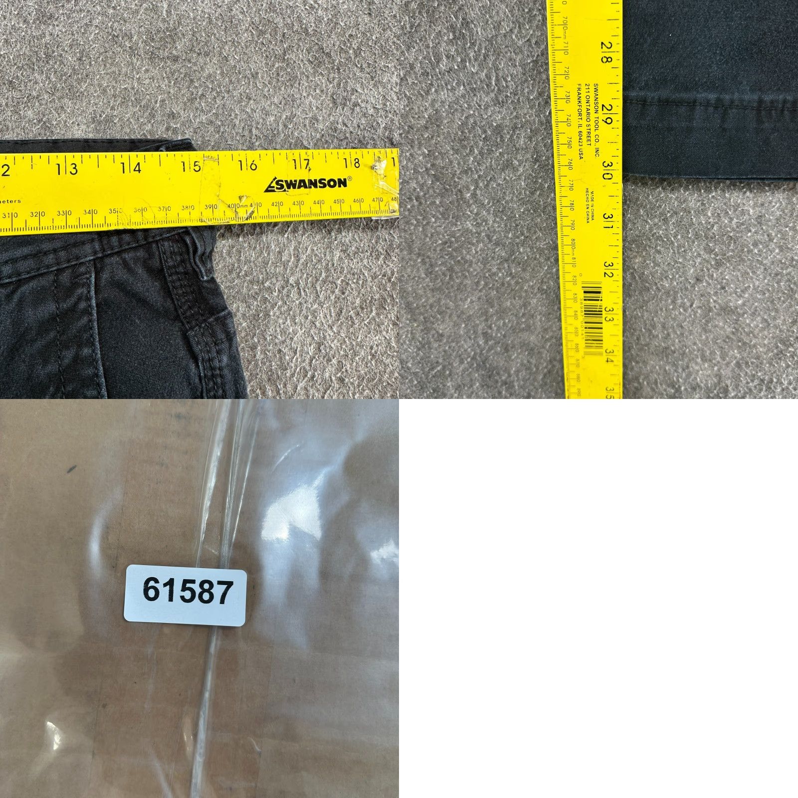 Vintage FXD Pants Mens 30x32 Black Canvas Cargo Straight Workwear Cotton WP-3 Utility Pants Size US 30 / EU 46 - 10 Thumbnail