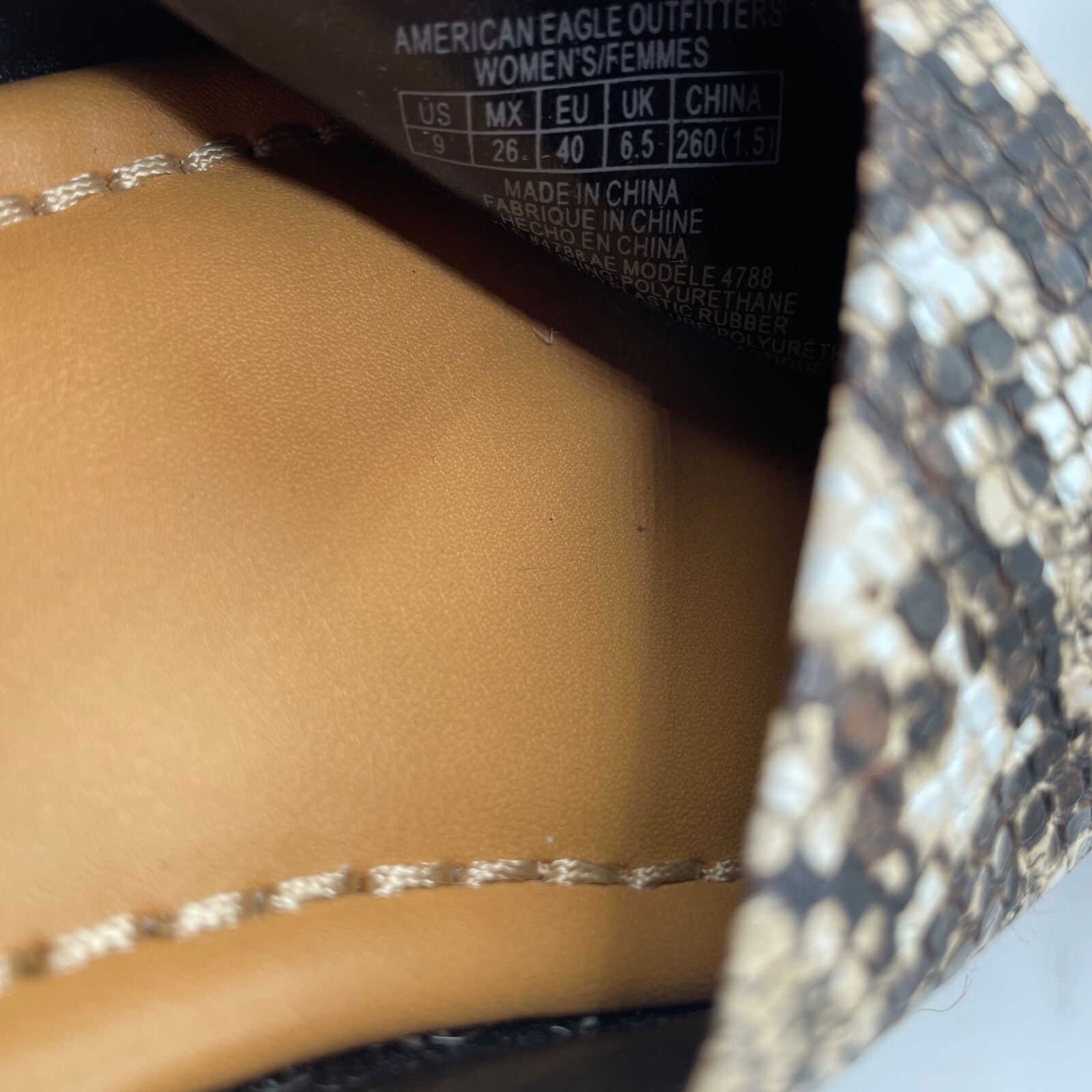 American Eagle Outfitters American Eagle Espadrille Platform Sandals Snakeskin Strappy Size US 9 / IT 39 - 8 Thumbnail