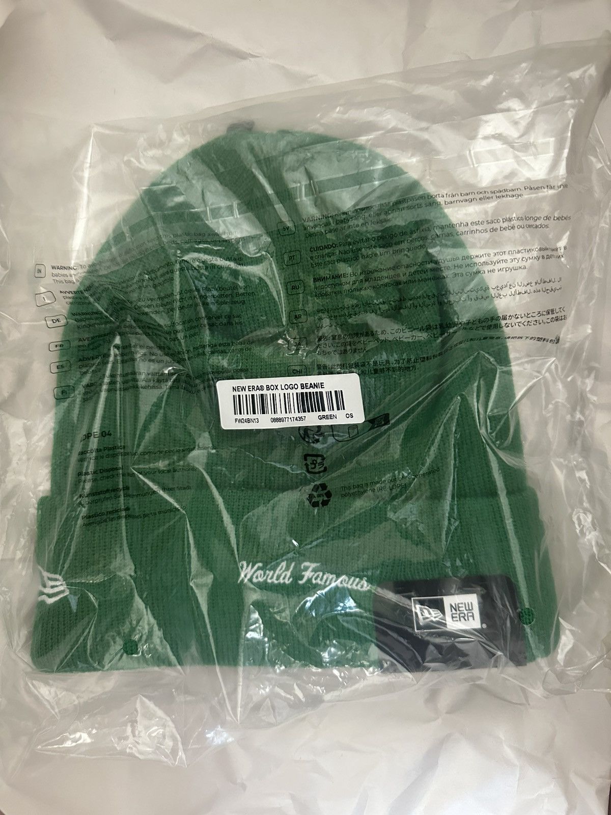 New Era × Supreme Supreme Box Logo Beanie Green Size ONE SIZE - 3 Thumbnail