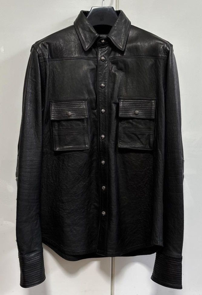 NEW Receipt Chrome Hearts Travis Scott Leather Shirt jacket