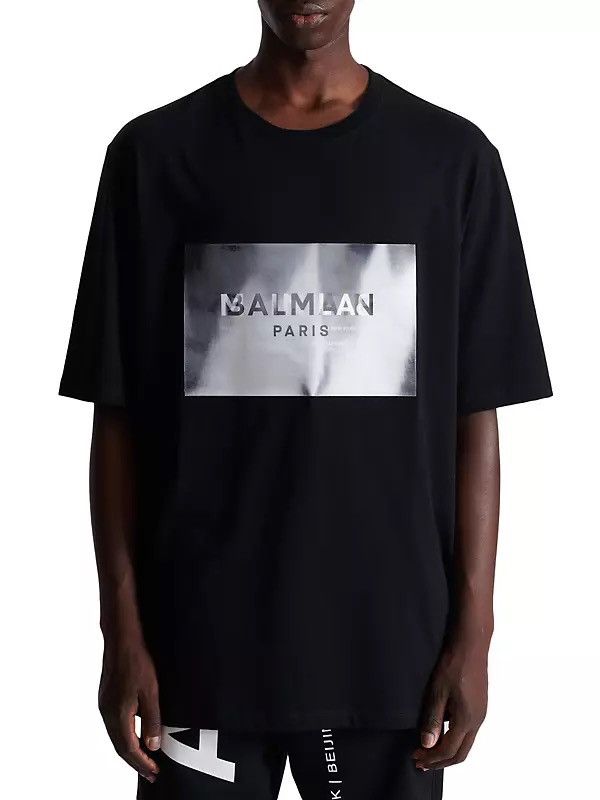 Balmain Balmain Main Lab Holographic Crewneck T-Shirt Size US S / EU 44-46 / 1 - 1 Thumbnail