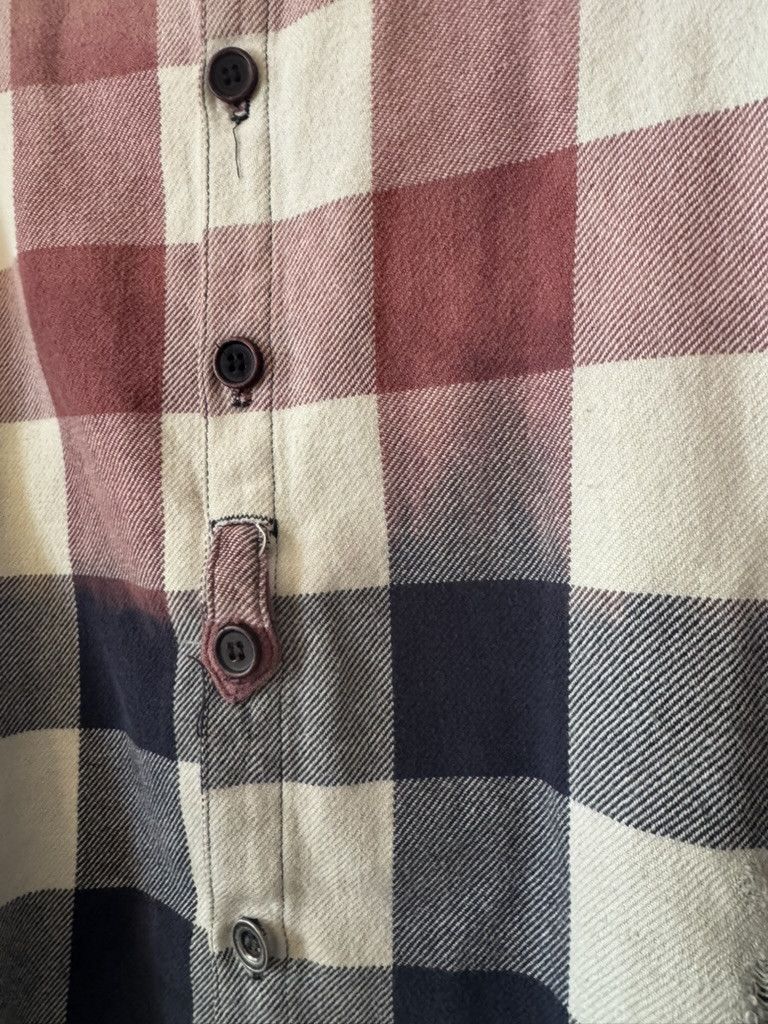 Greg Lauren Beach faded navy/white buffalo check flannel Size US M / EU 48-50 / 2 - 2 Thumbnail