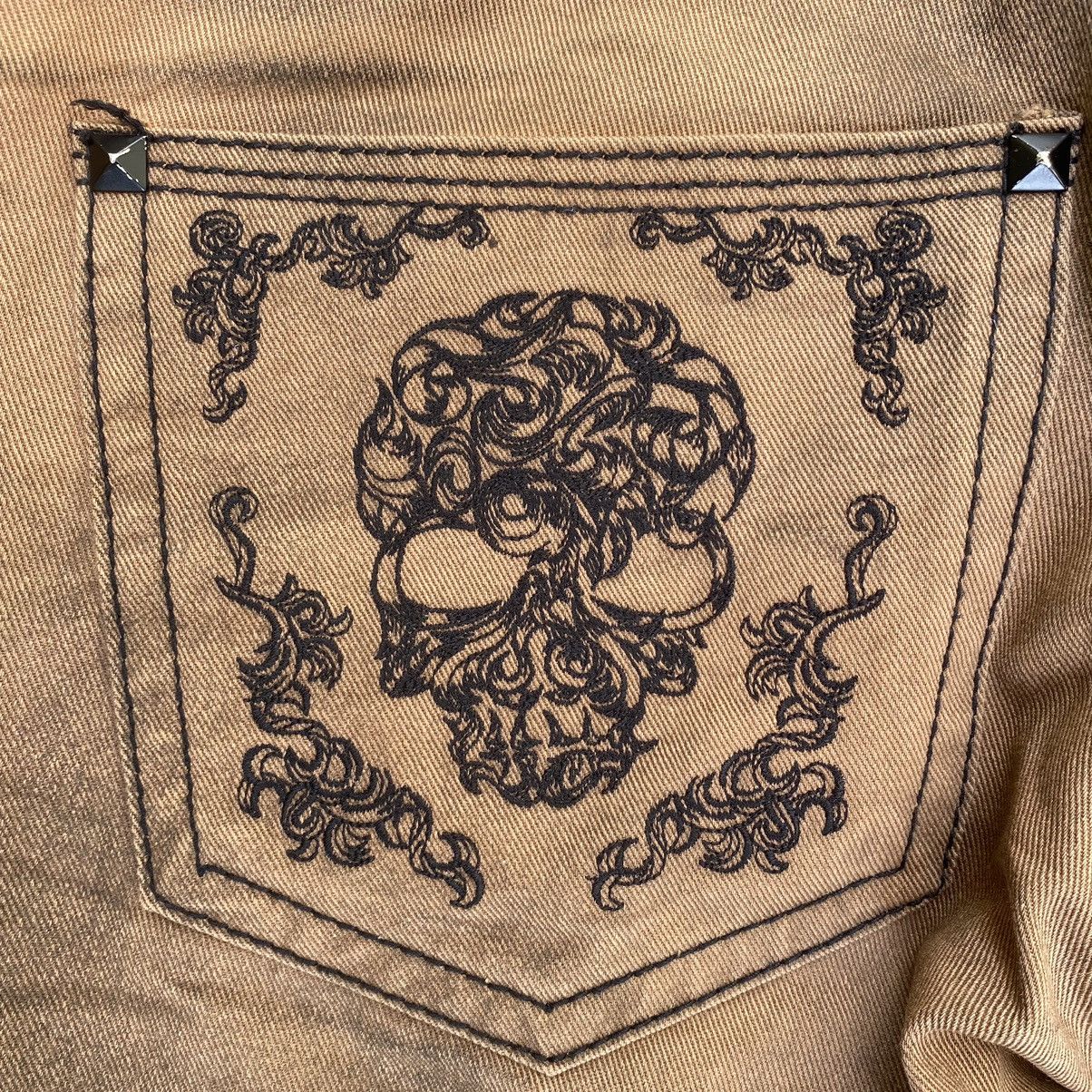 If Six Was Nine Flared Xfrm Skull Embroidery Clawmark Boot Cut Pants Size US 30 / EU 46 - 12 Thumbnail