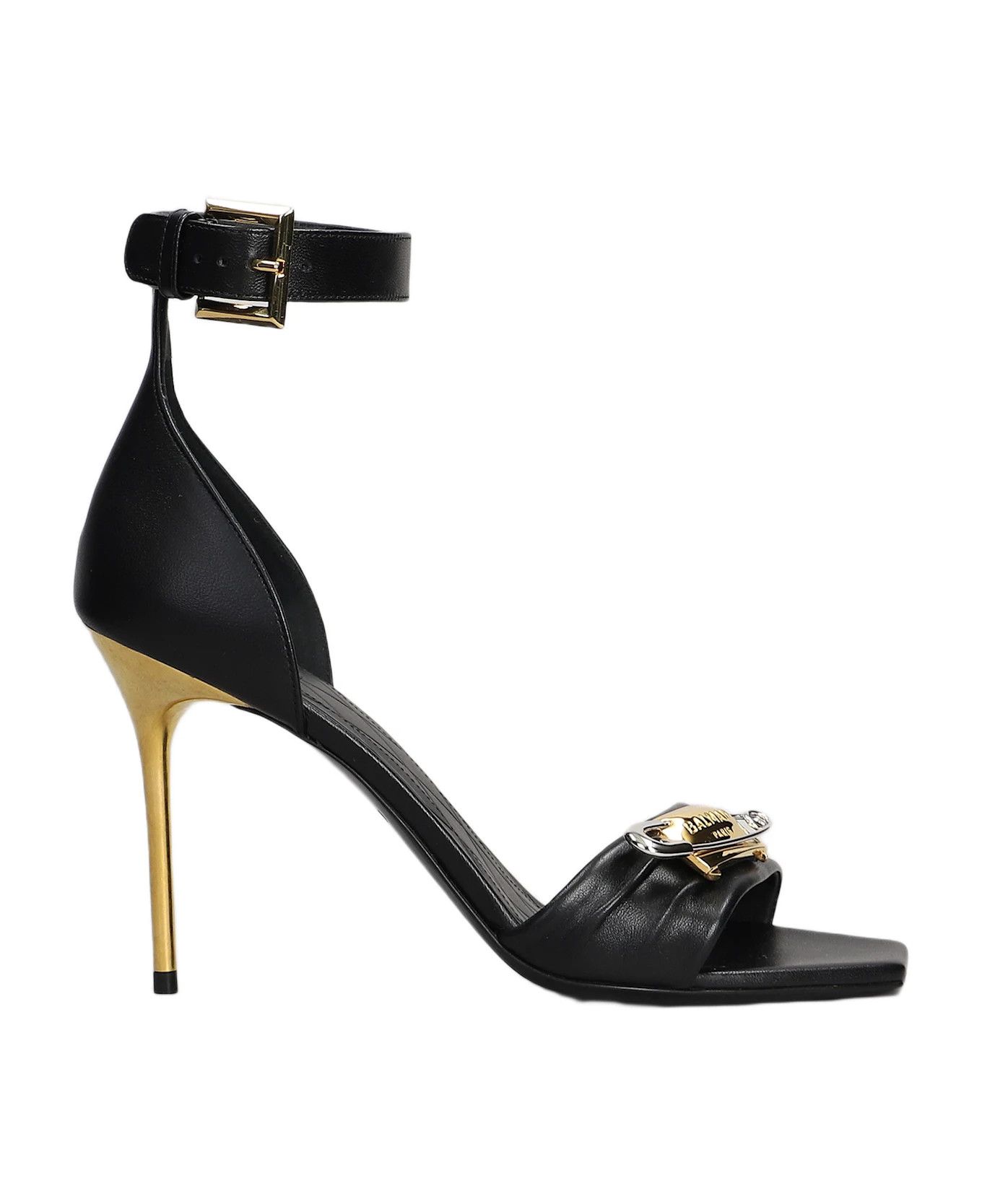 Balmain o1s1wg110126 Safety Sandals in Black Size US 7 / IT 37 - 1 Thumbnail