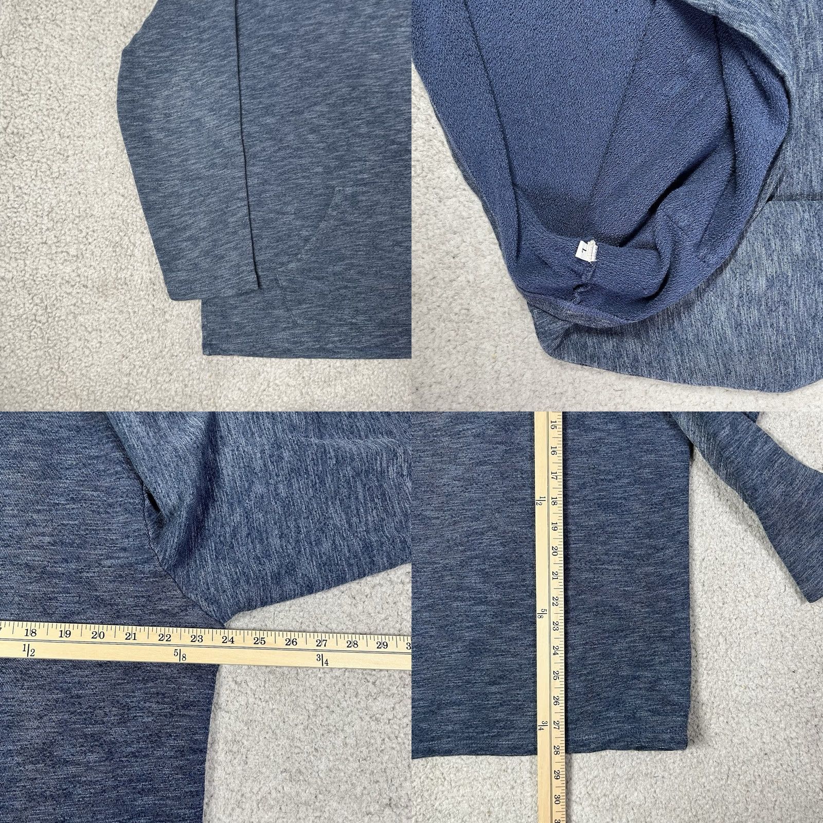 Marine Layer Marine Layer Hoodie Mens L Blue Pullover Beach Surf Sweatshirt Terry Button Hoodie Men L Blue Contact Logo All Seasons Pockets Size US L / EU 52-54 / 3 - 8 Thumbnail