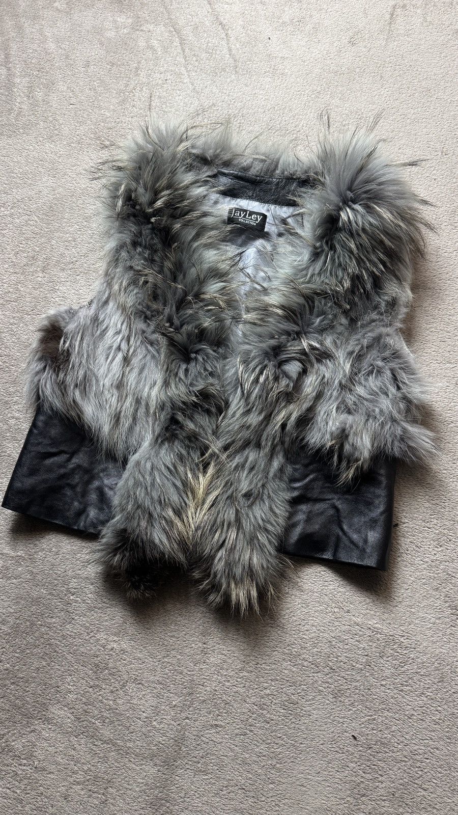Vintage Y2K Real Fur Vest Jacket balenciaga cdg Steampunk gucci ysl Size S / US 4 / IT 40 - 2 Thumbnail
