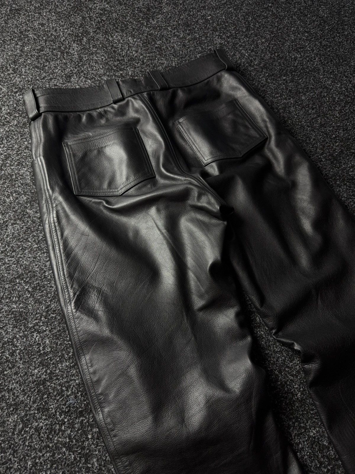 Leather Y2K Vintage Leather Pants Opium Style Alt Biker USA Rare Size US 37 - 14 Thumbnail