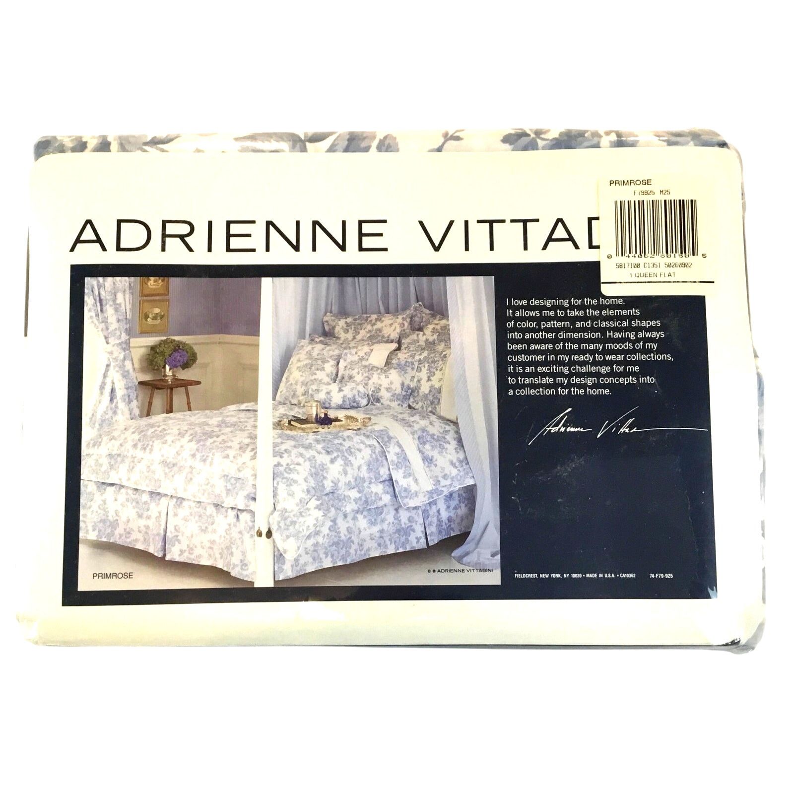 Other Queen Sheet Set Adrienne Vittadini Blue Floral New in Pkg Size ONE SIZE - 3 Thumbnail
