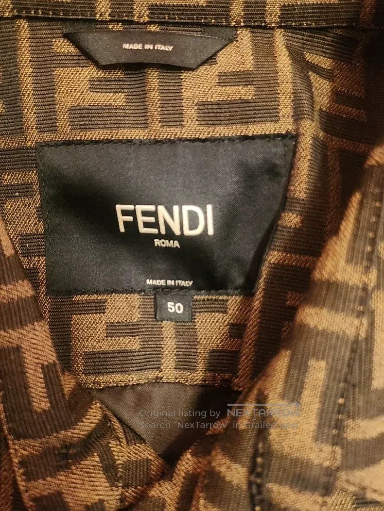 Fendi Fendi Men's Shirt Jacket, F Letter Monogram Logo Print Size US M / EU 48-50 / 2 - 3 Thumbnail
