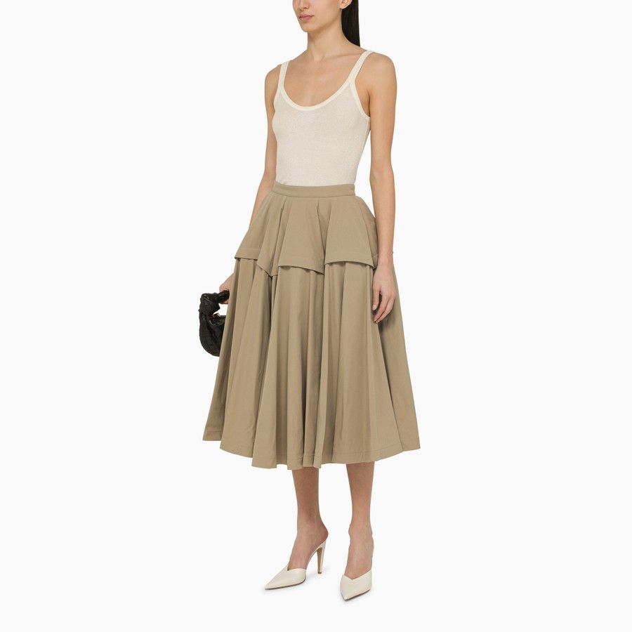 Bottega Veneta o1d2blof0824 Skirt in Beige Size 27" / US 4 / IT 40 - 2 Thumbnail