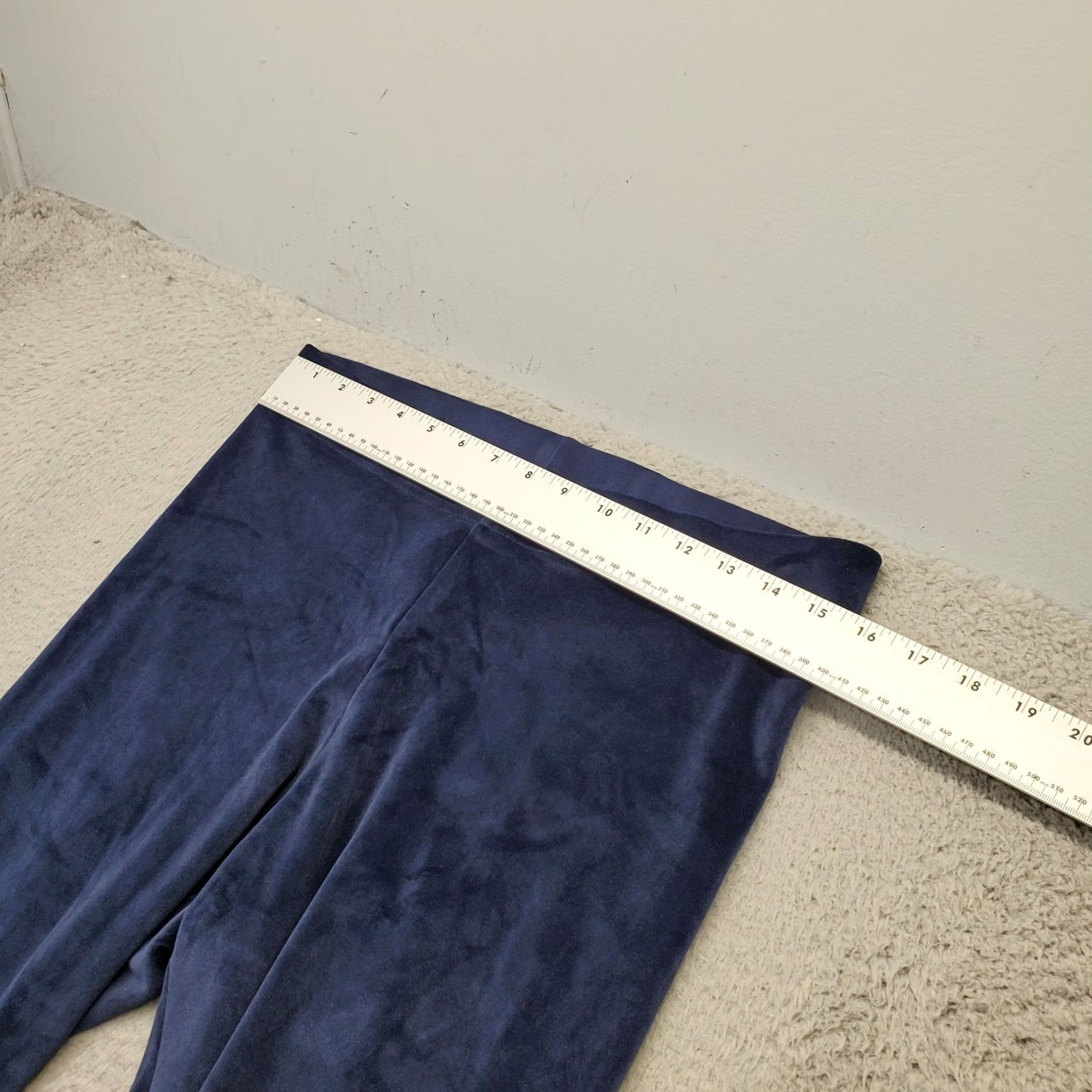 Old Navy Old Navy Leggings Women L Blue Velour Stretch Workout Gym Skinny Fit Pull On Size 36" / US 14 / IT 50 - 3 Thumbnail