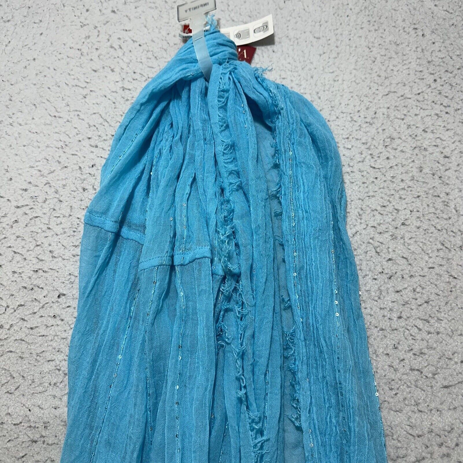Merona Merona Infinity Scarf Blue Sequin Wrap Lightweight Size ONE SIZE - 7 Thumbnail