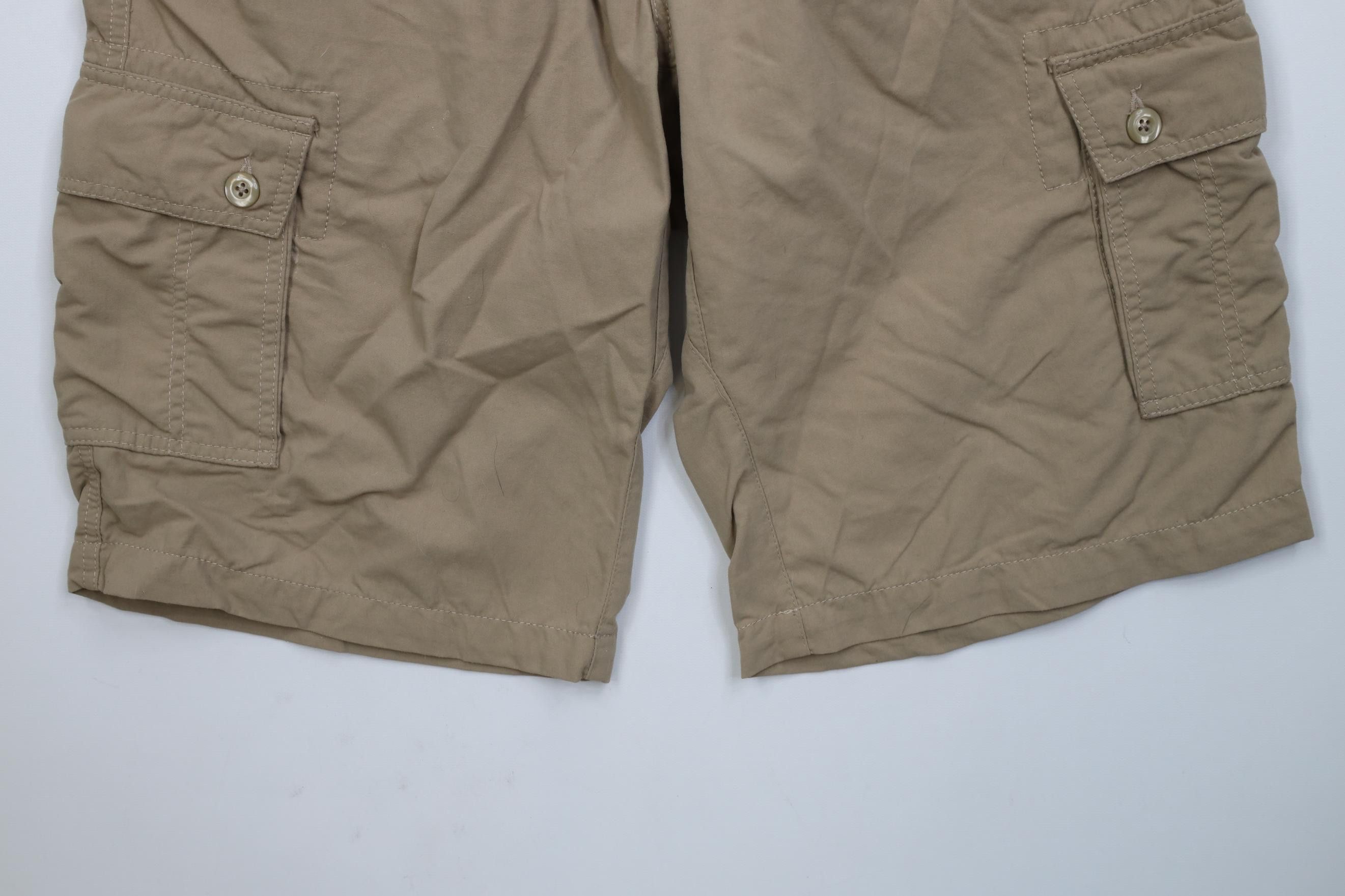 Vintage Clothing Arts Pick Pocket Proof Cargo Shorts Beige Nylon Size US 32 / EU 48 - 4 Thumbnail